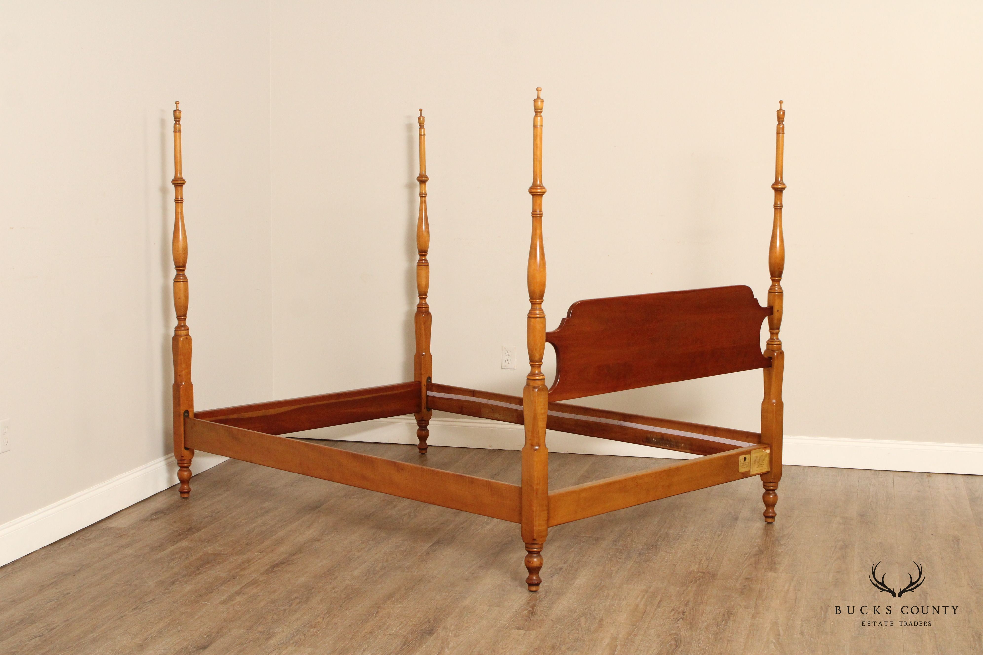 L. & J.G. Stickley Vintage Cherry Full-Size Poster Bed