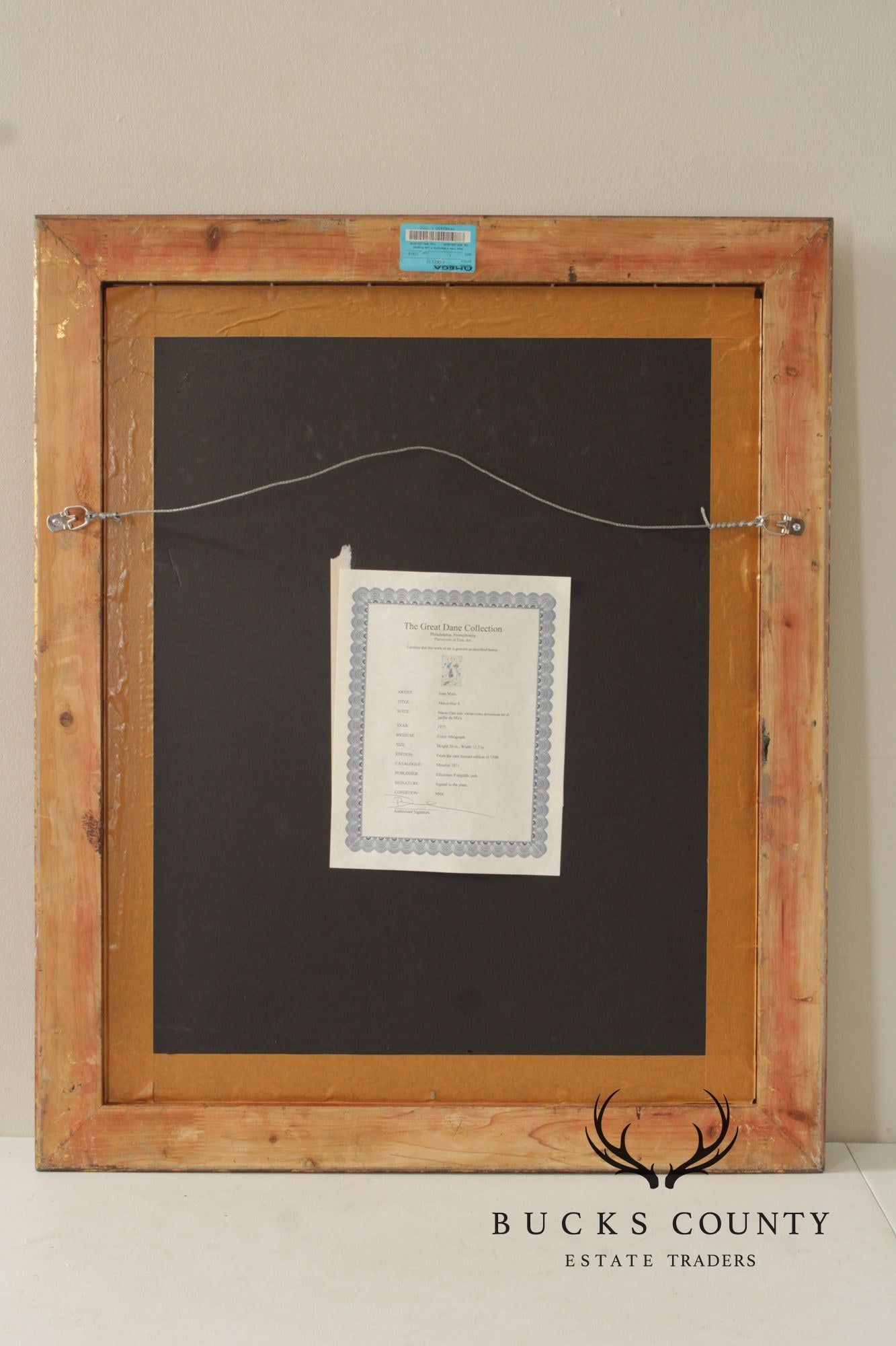 Joan Miró Framed Lithograph, 'Maravillas 8'