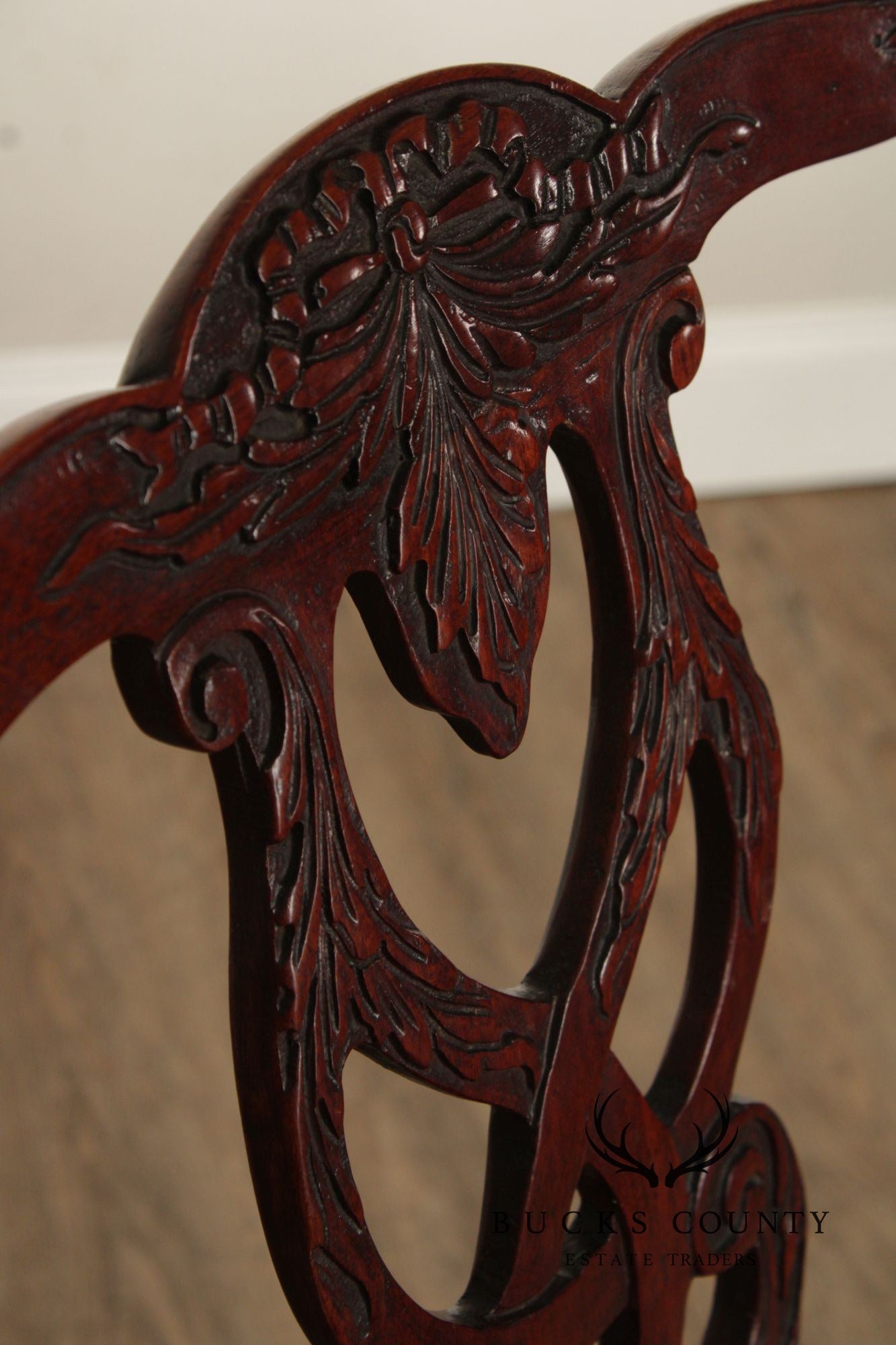 Chippendale Style Carved Mahogany Armchair