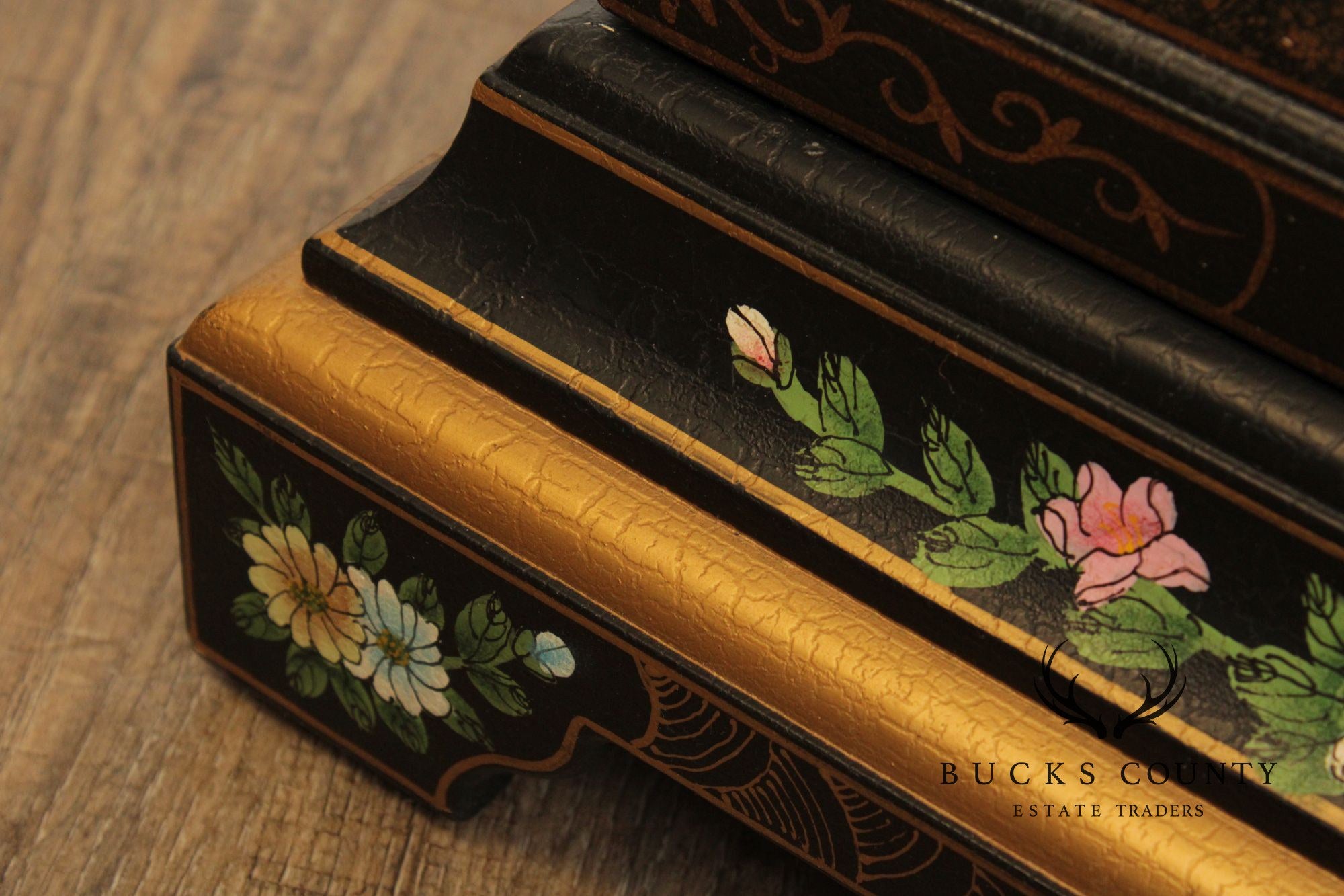 Chinoiserie Lacquered Media Storage Cabinet