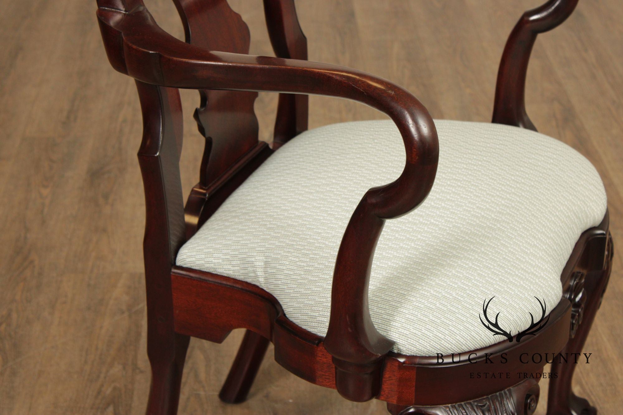 Kindel Winterthur Collection Set of Eight Mahogany Dining Chairs
