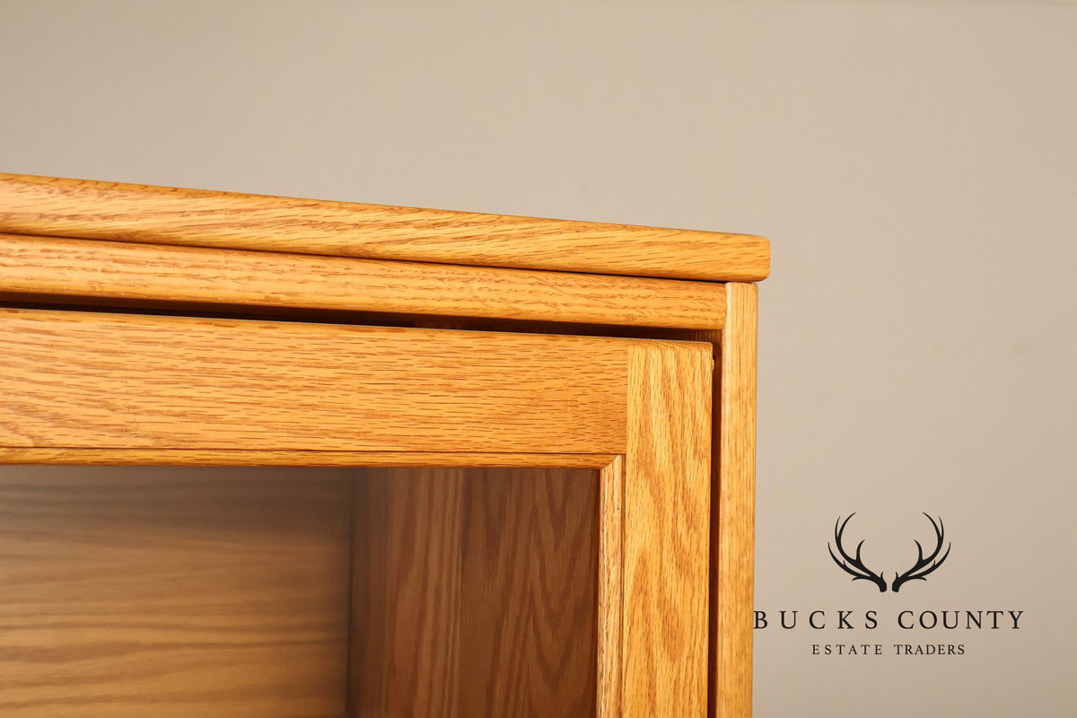 Amish Made Oak Five Stack Barrister Bookcase