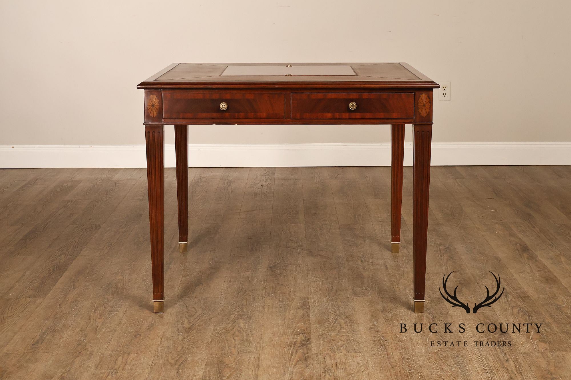 Scarborough House Federal Style Inlaid Mahogany Square Game Table