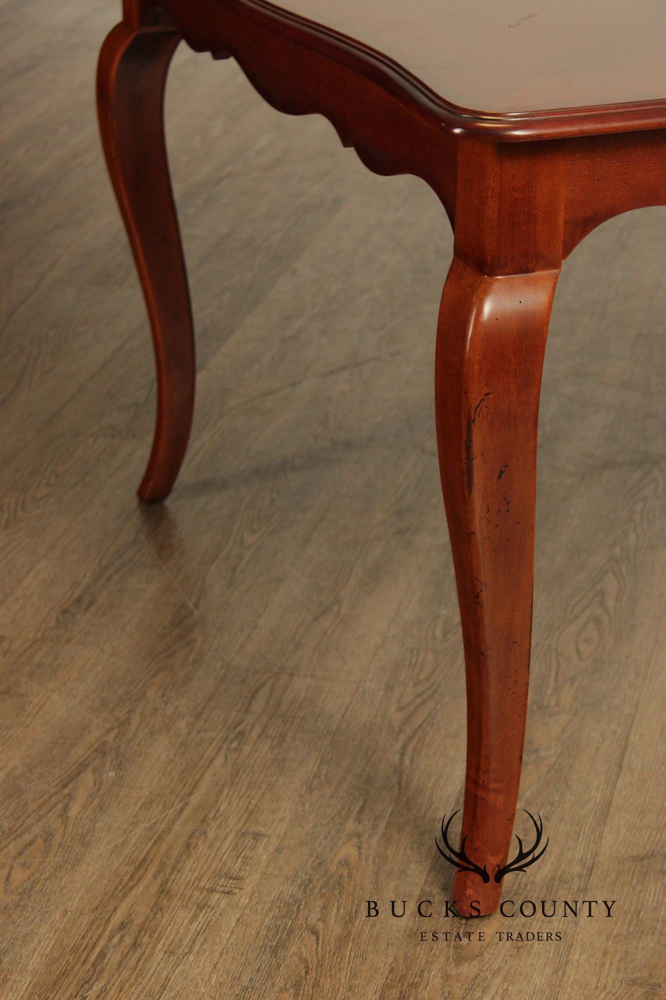 HICKORY WHITE ITALIAN PROVINCIAL STYLE CHERRY CHATEAU EXTENDABLE DINING TABLE