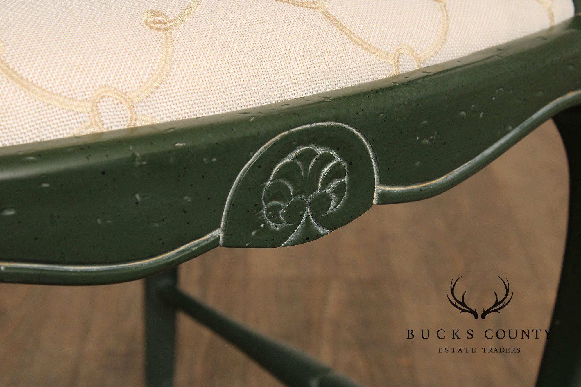 French Country Style Pair of Painted Ladderback Armchairs