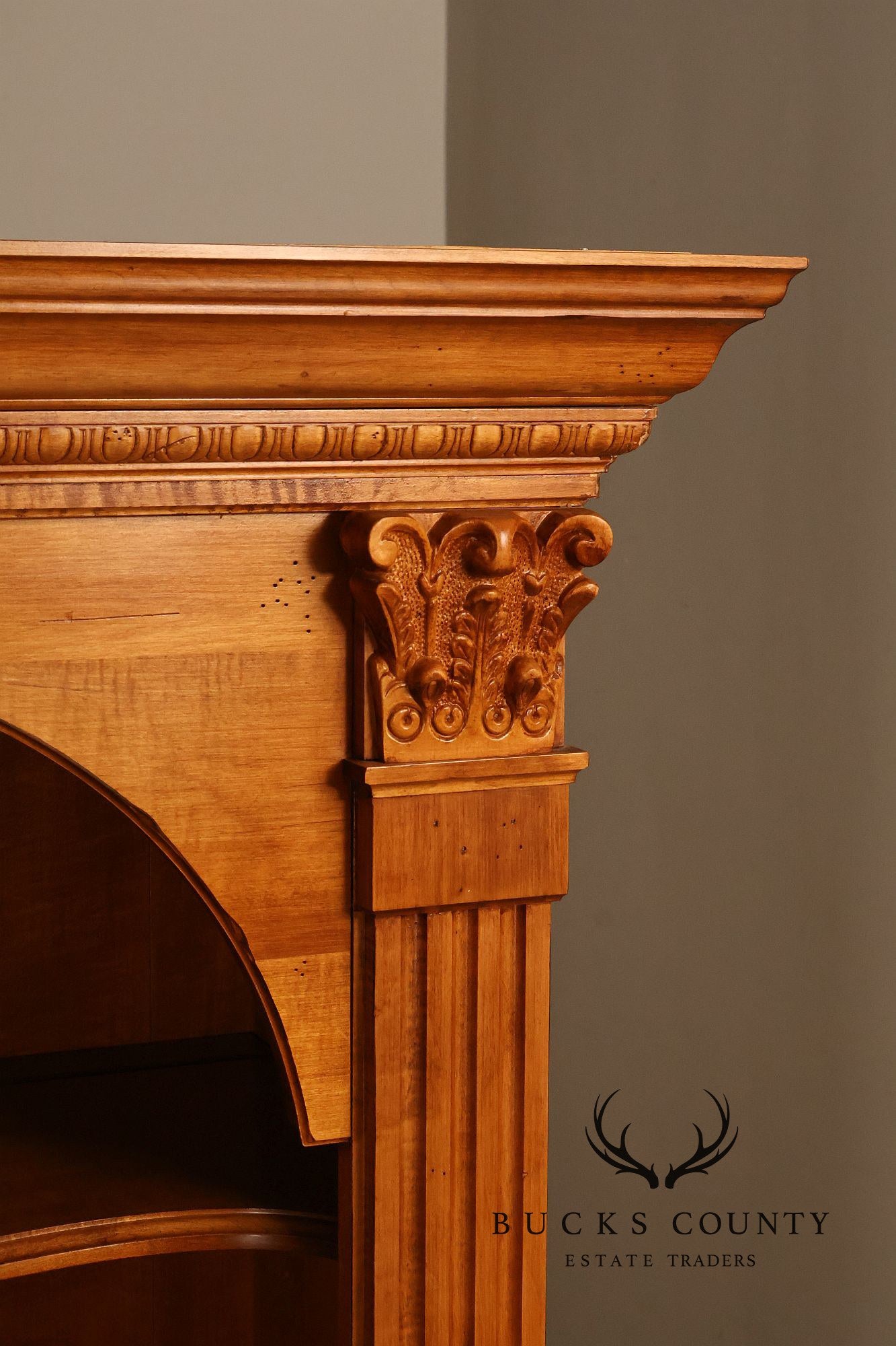 ETHAN ALLEN 'LEGACY' DOUBLE ARCHED BOOKCASE