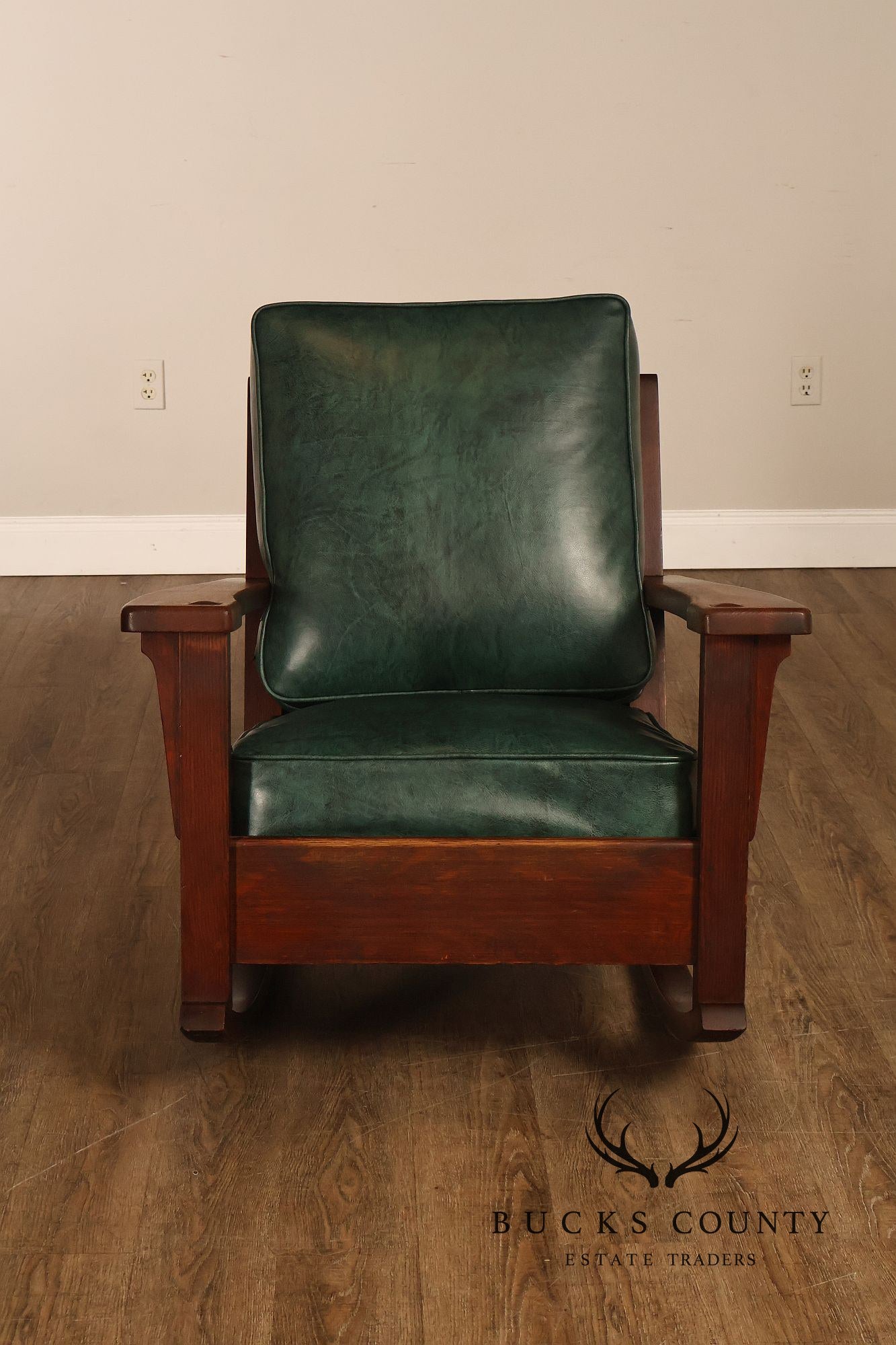 Limbert Arts & Crafts Antique Mission Oak Lounge Chair And Rocking Chair