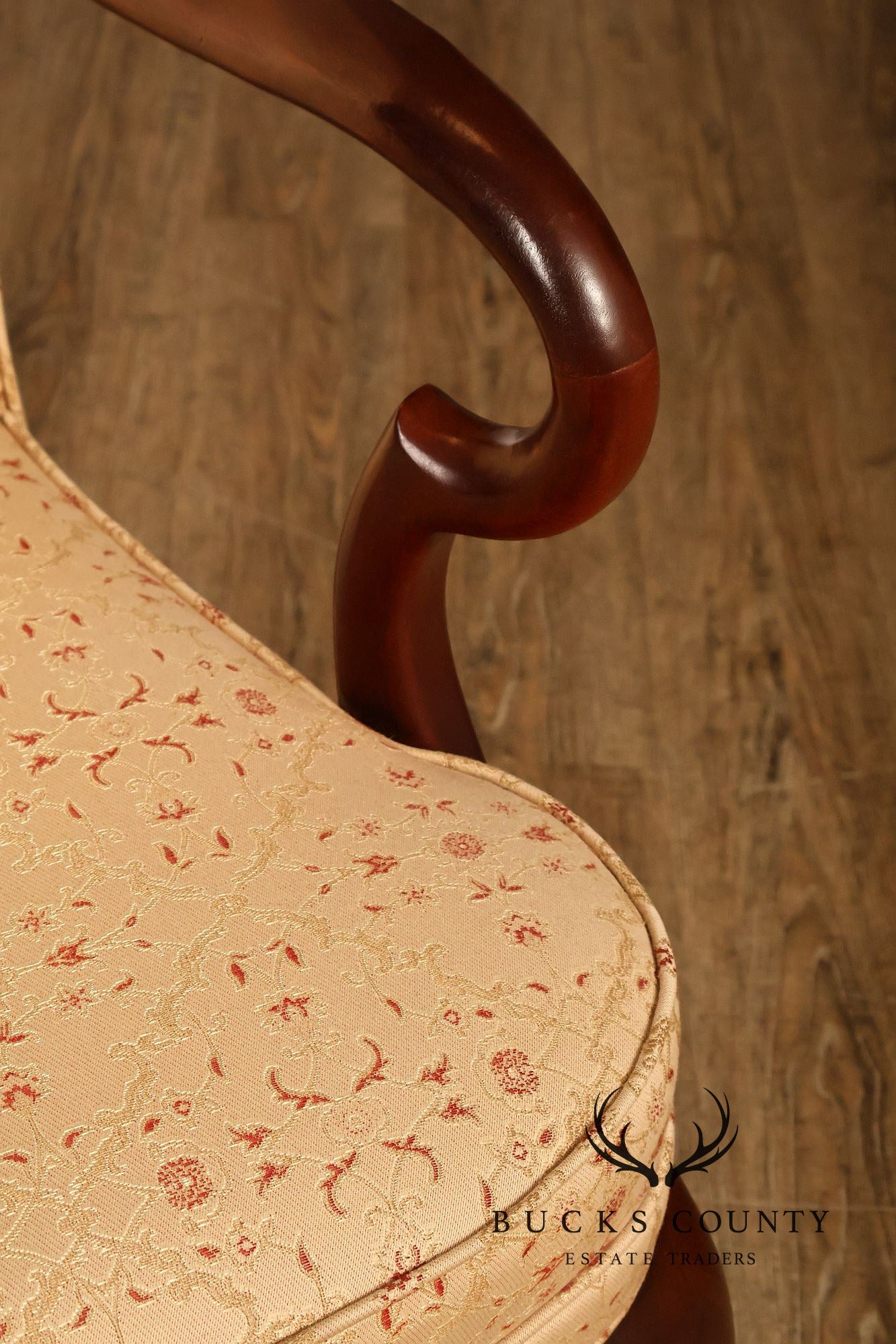 Hickory Chair Queen Anne Style Mahogany Armchair