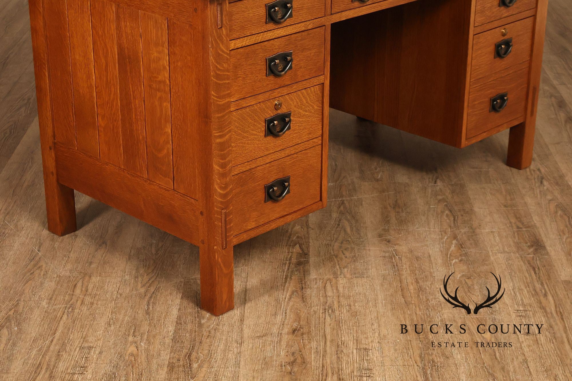 Stickley Mission Collection Oak Executive Desk