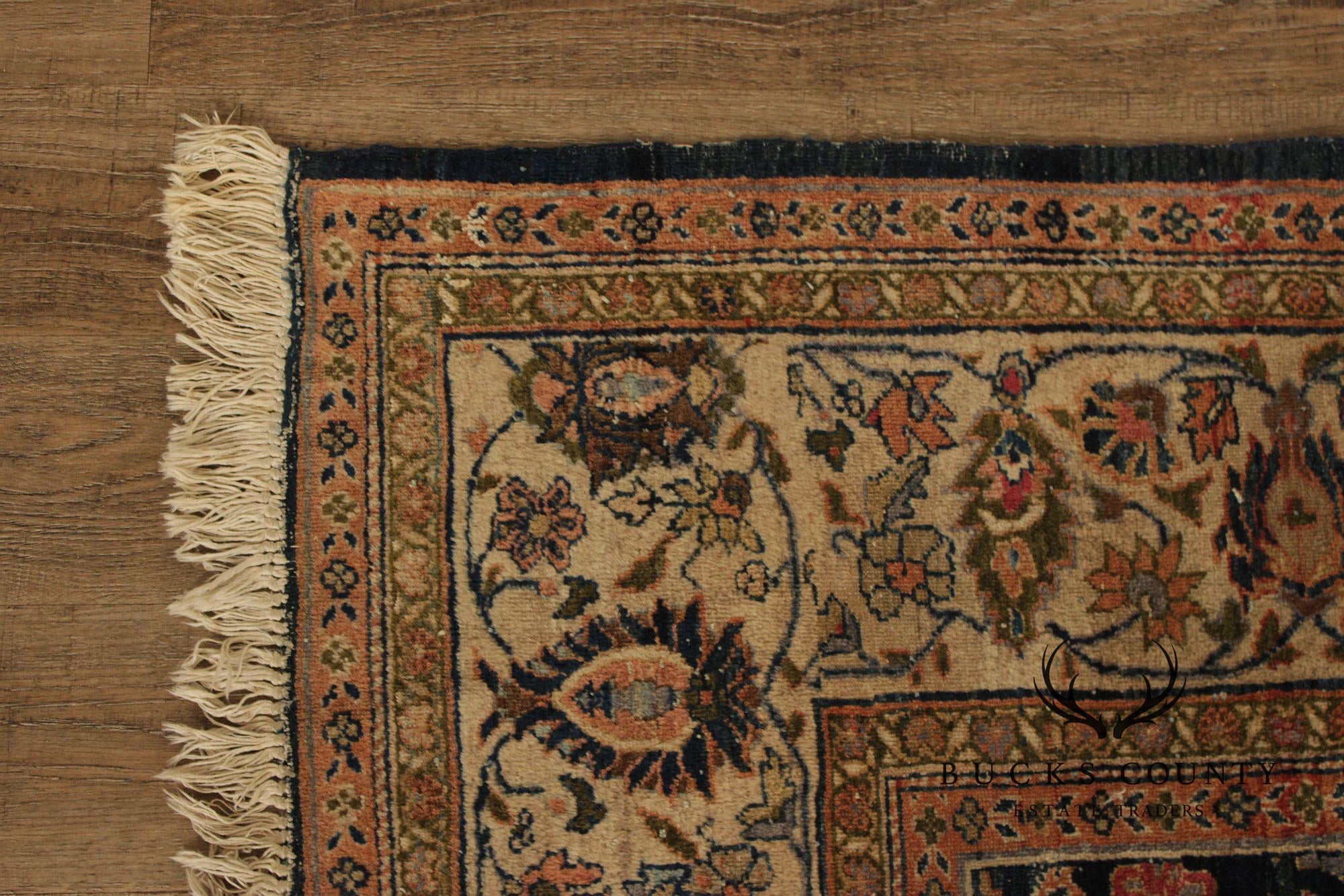 Antique Persian Bidjar Wool Area Rug 8' x 10'