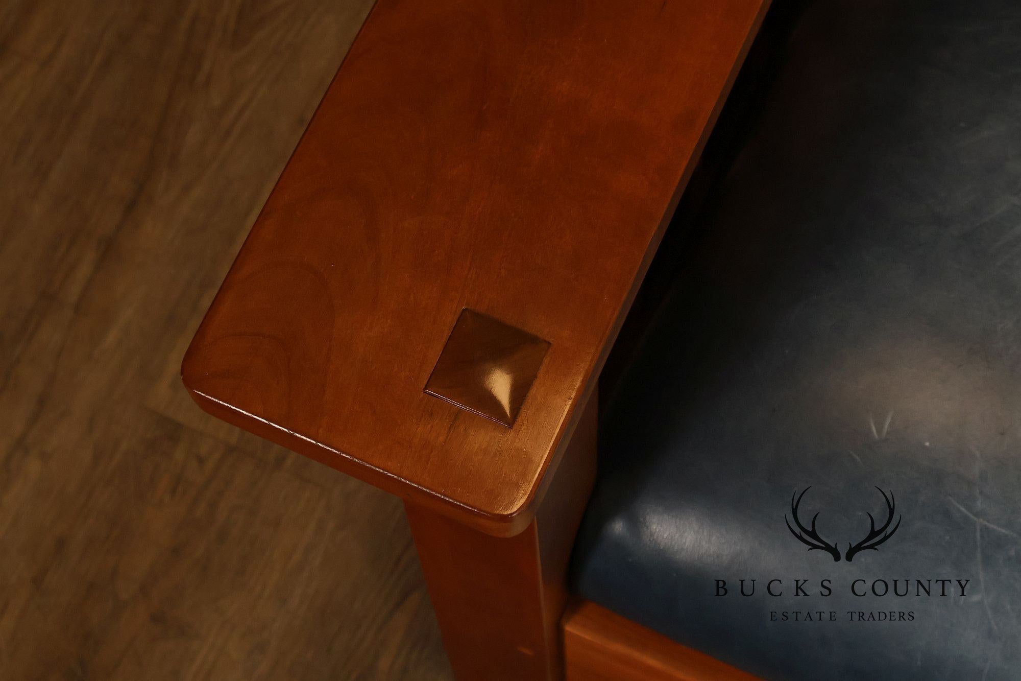 Stickley Mission Collection Cherry Bow Arm Morris Chair and Ottoman