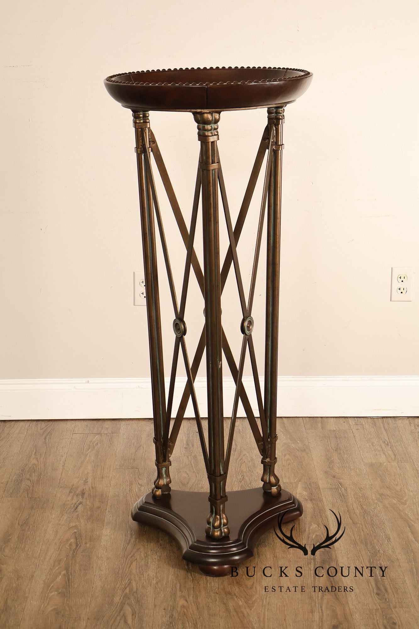 Regency Style Pair Of Mahogany Pedestal Plant Stands