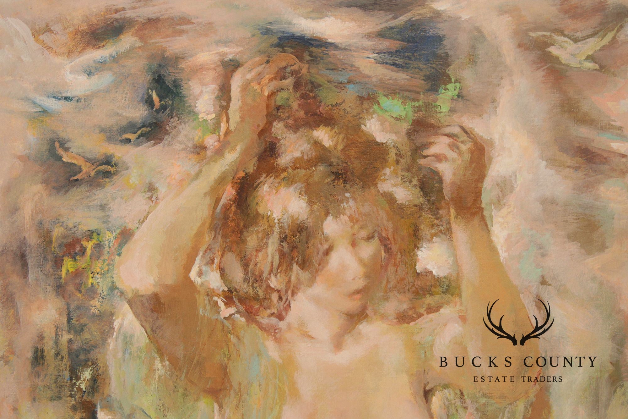 Wallace Bassford Impressionist Style Oil Painting, 'Regalia'