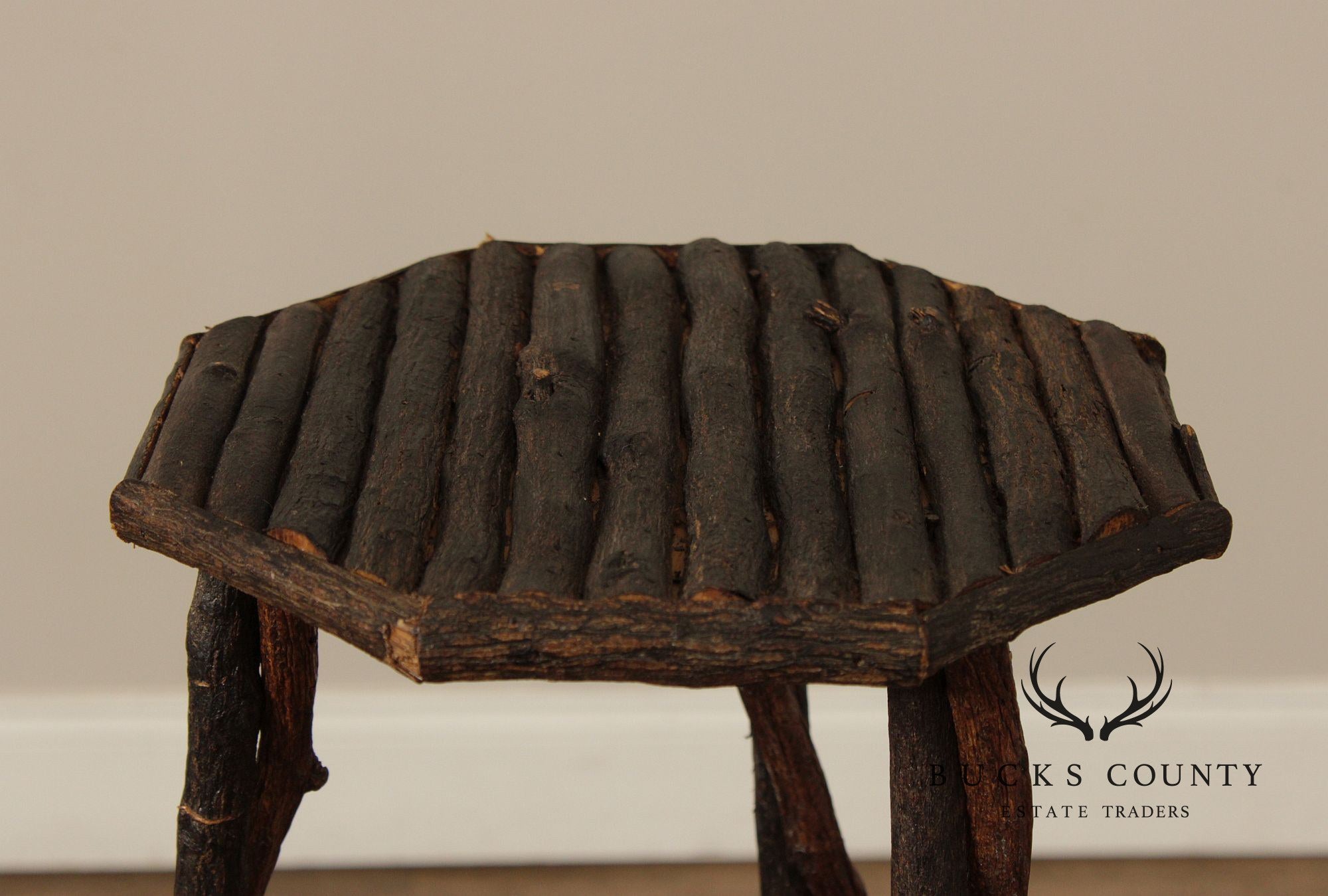 Adirondack Style Twig Plant Stand