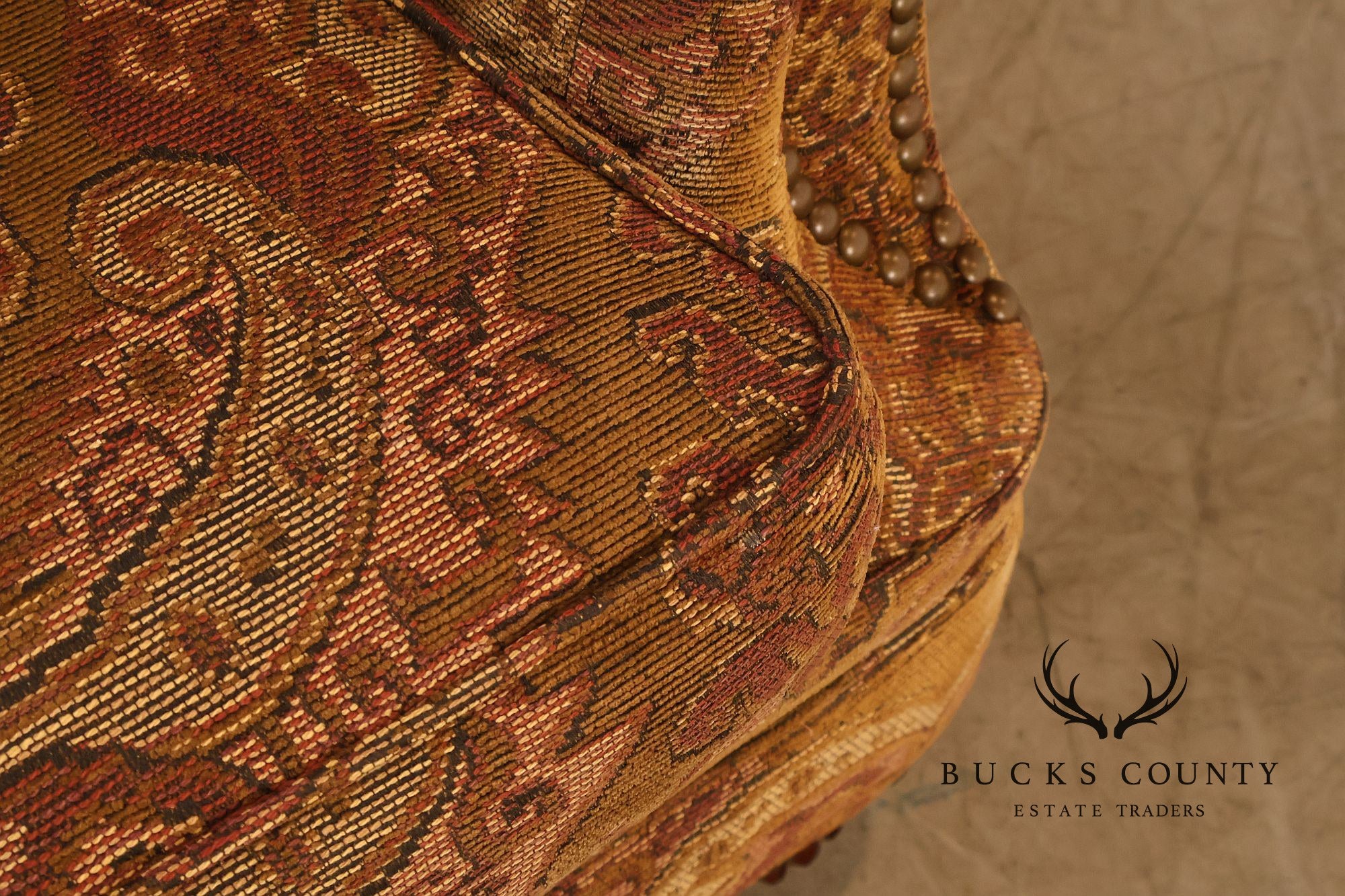 Lillian August Collection Oversized Paisley Upholstered Armchair