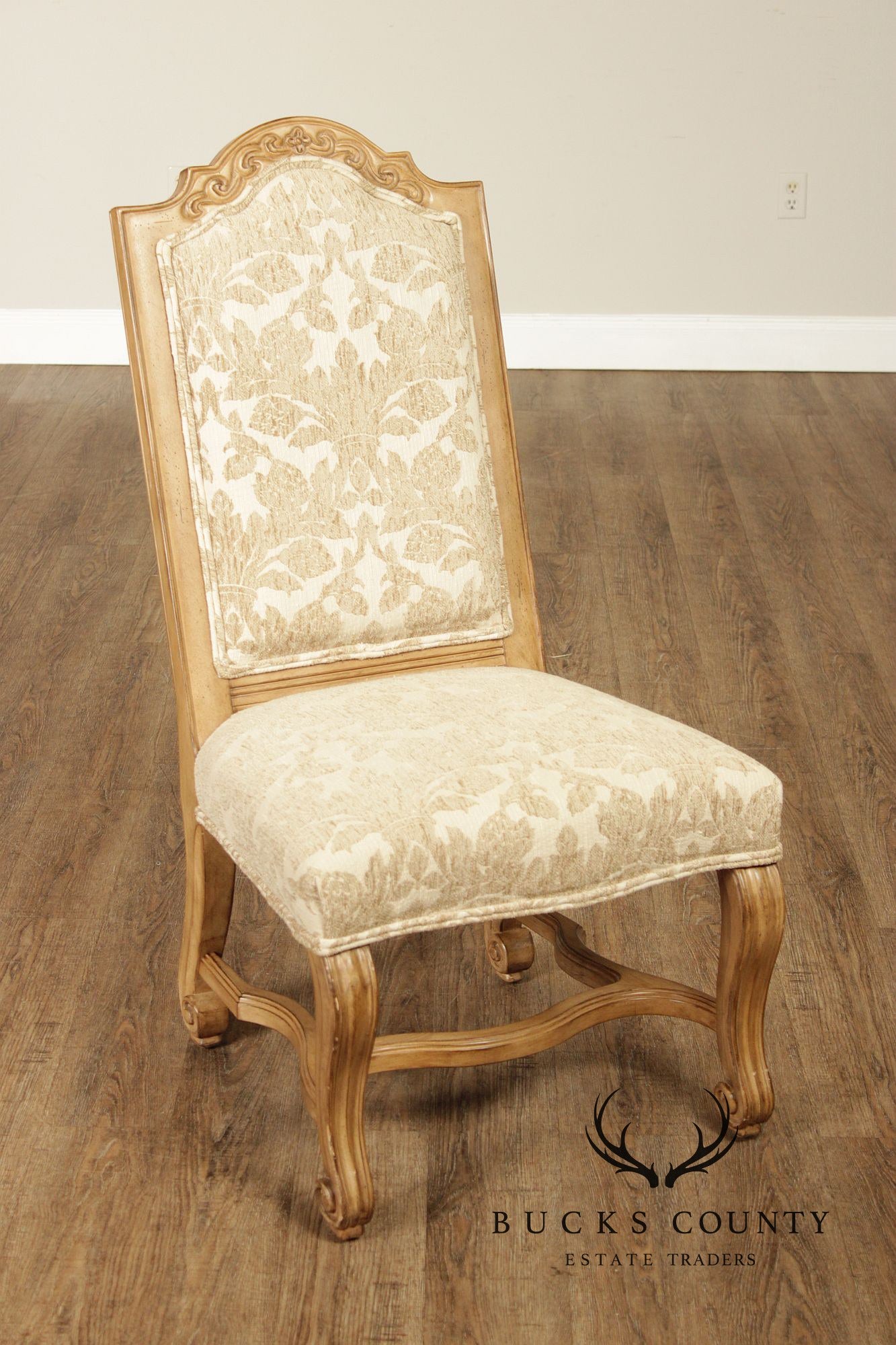 Bernhardt European Provincial Style Set Of 10 Upholstered Dining Chairs