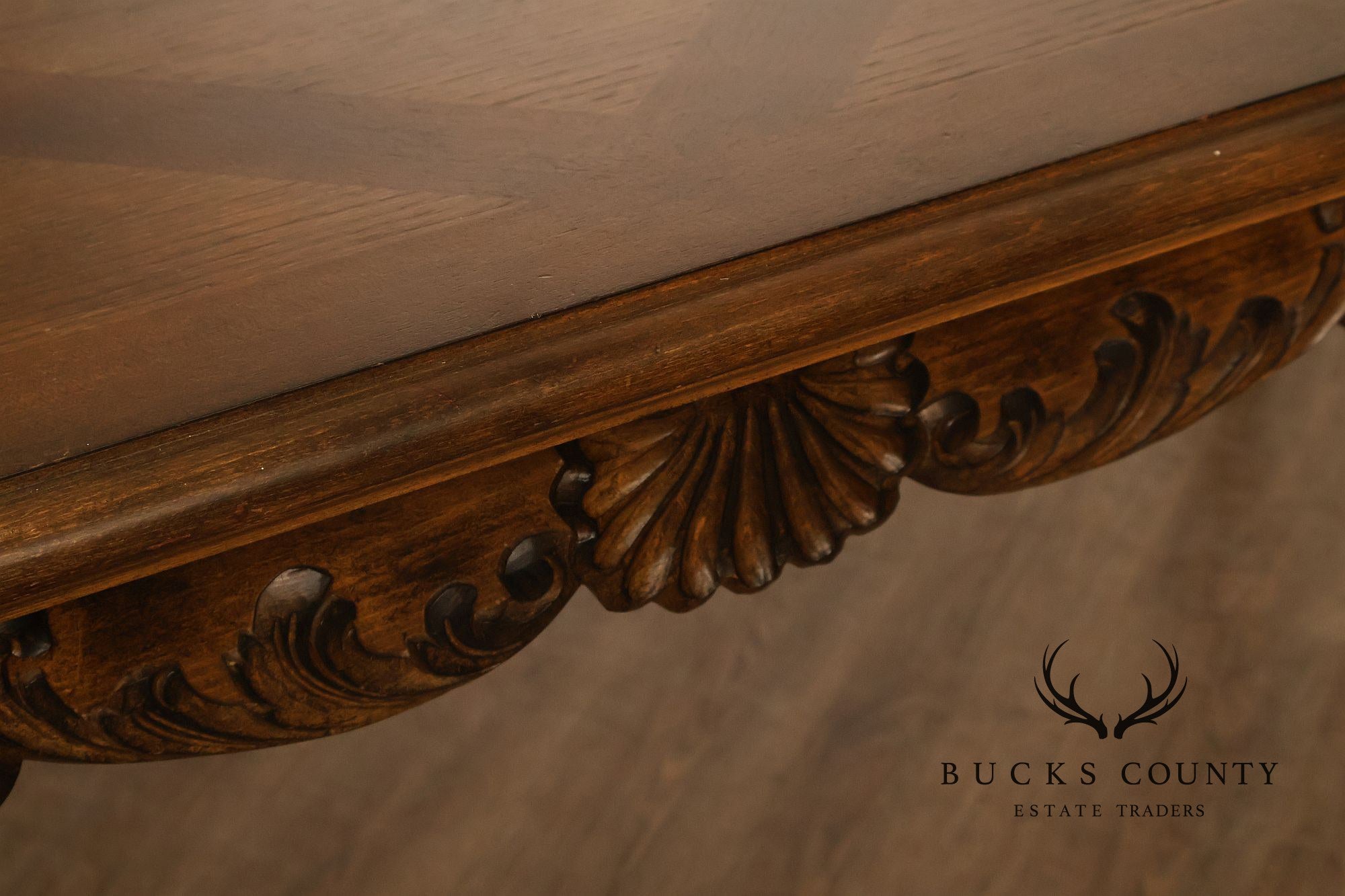 French Country Parquetry Top Expandable Dining Table