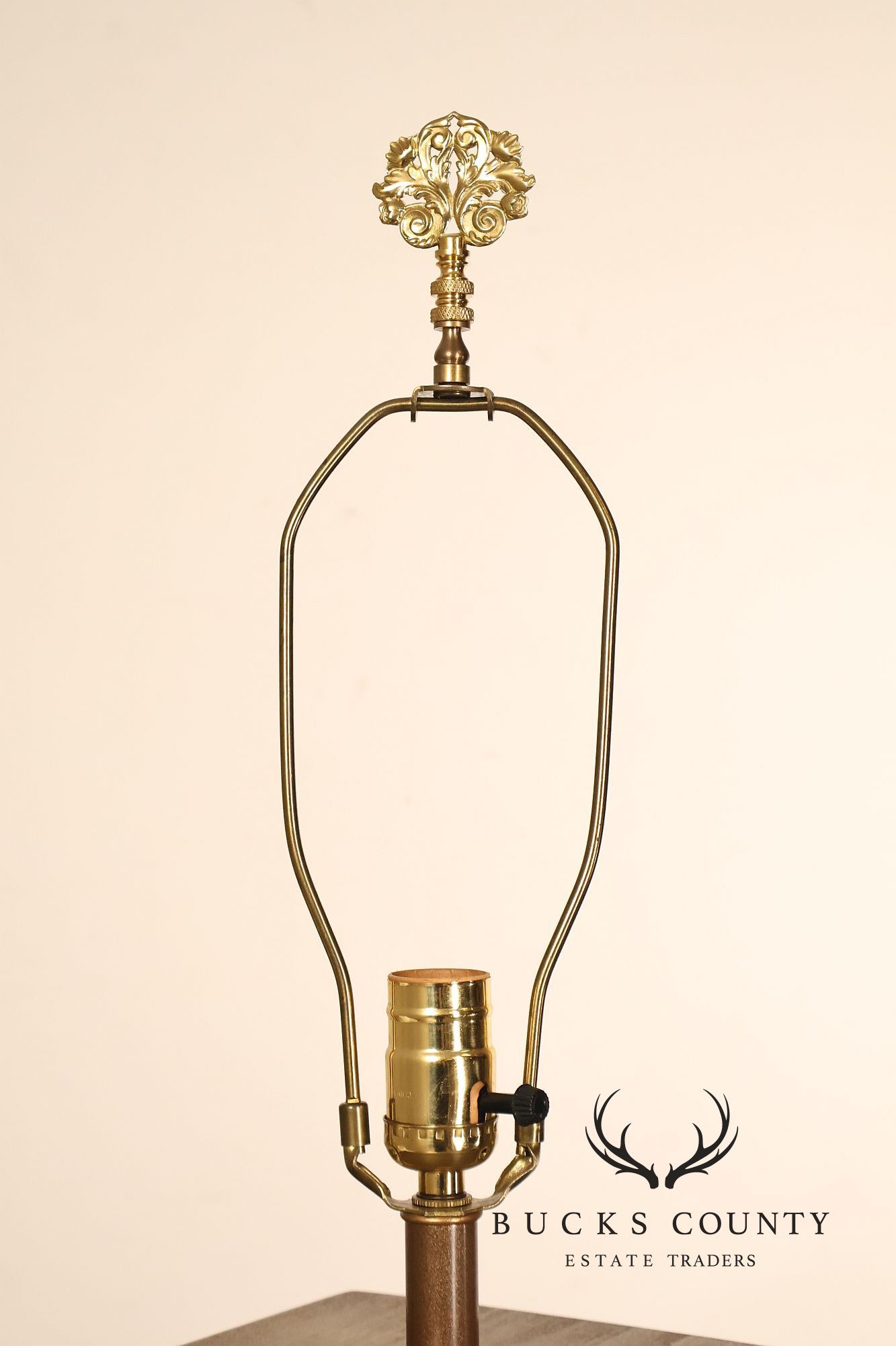 Castilian Brass Swan Motif Table Lamp with Glass Body