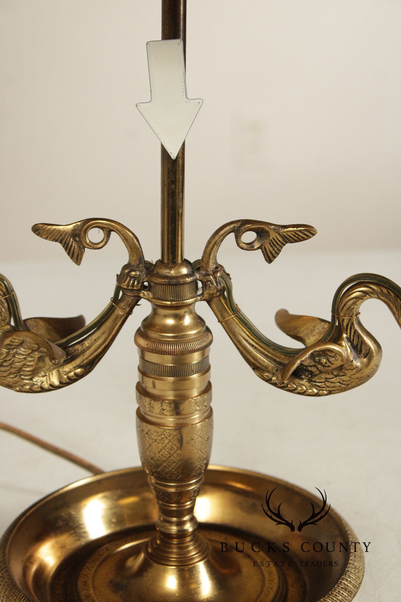 Vintage Brass Bouillotte Desk Lamp