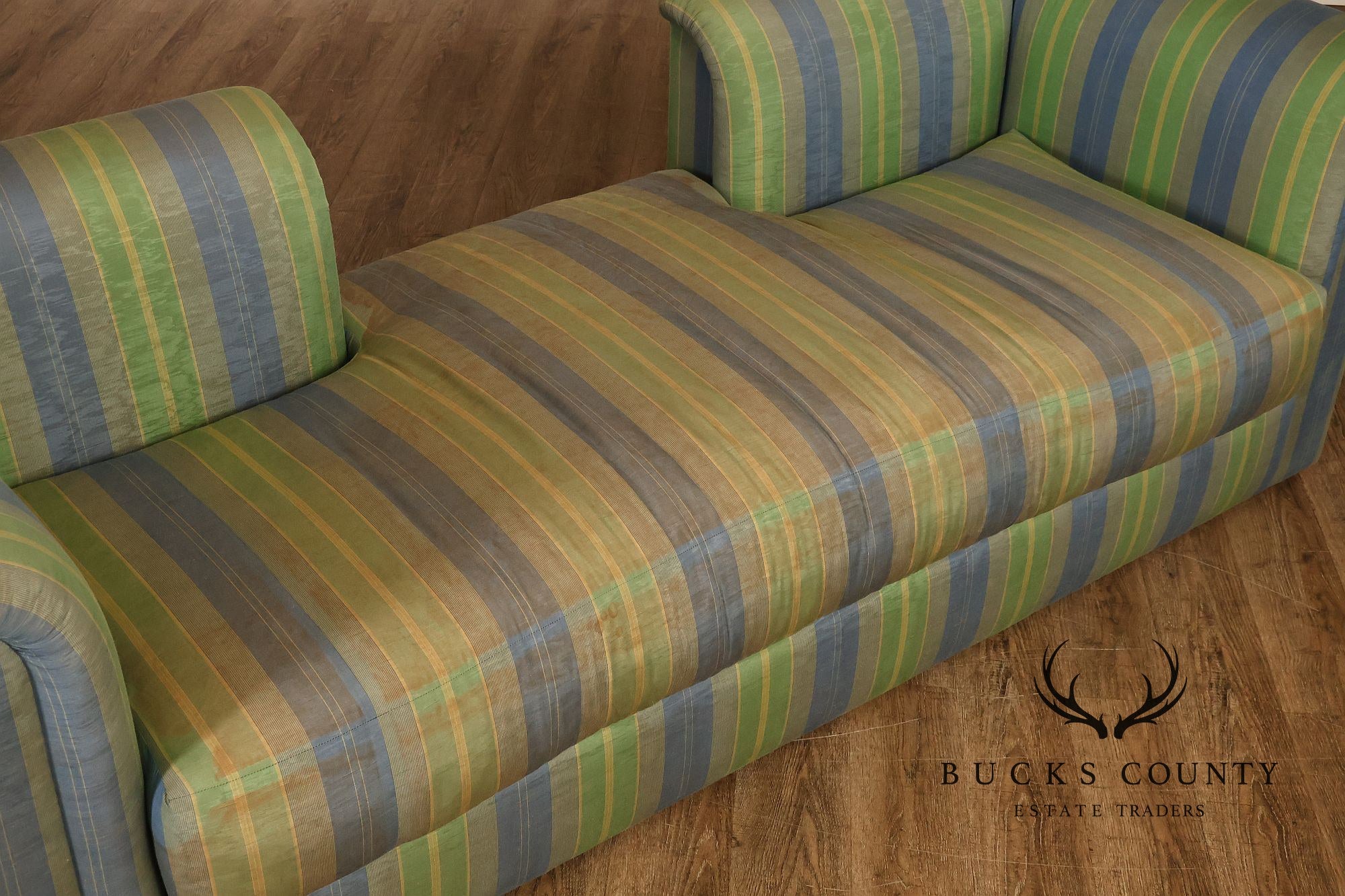 J. Robert Scott Contemporary Modern Striped Upholstered Daybed Sofa