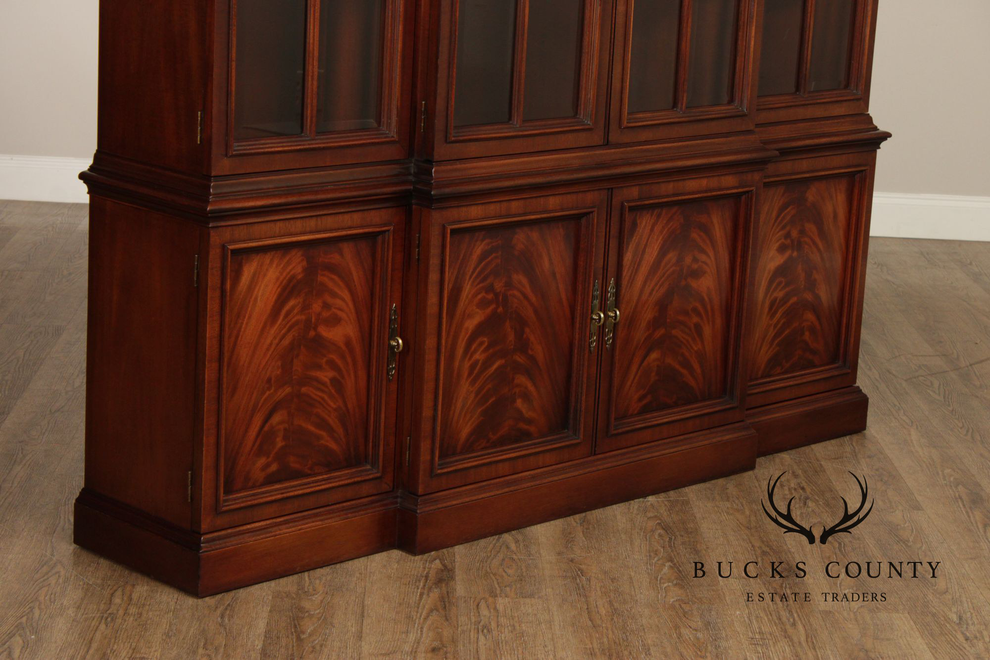 Hickory Chair Mahogany Breakfront China Cabinet
