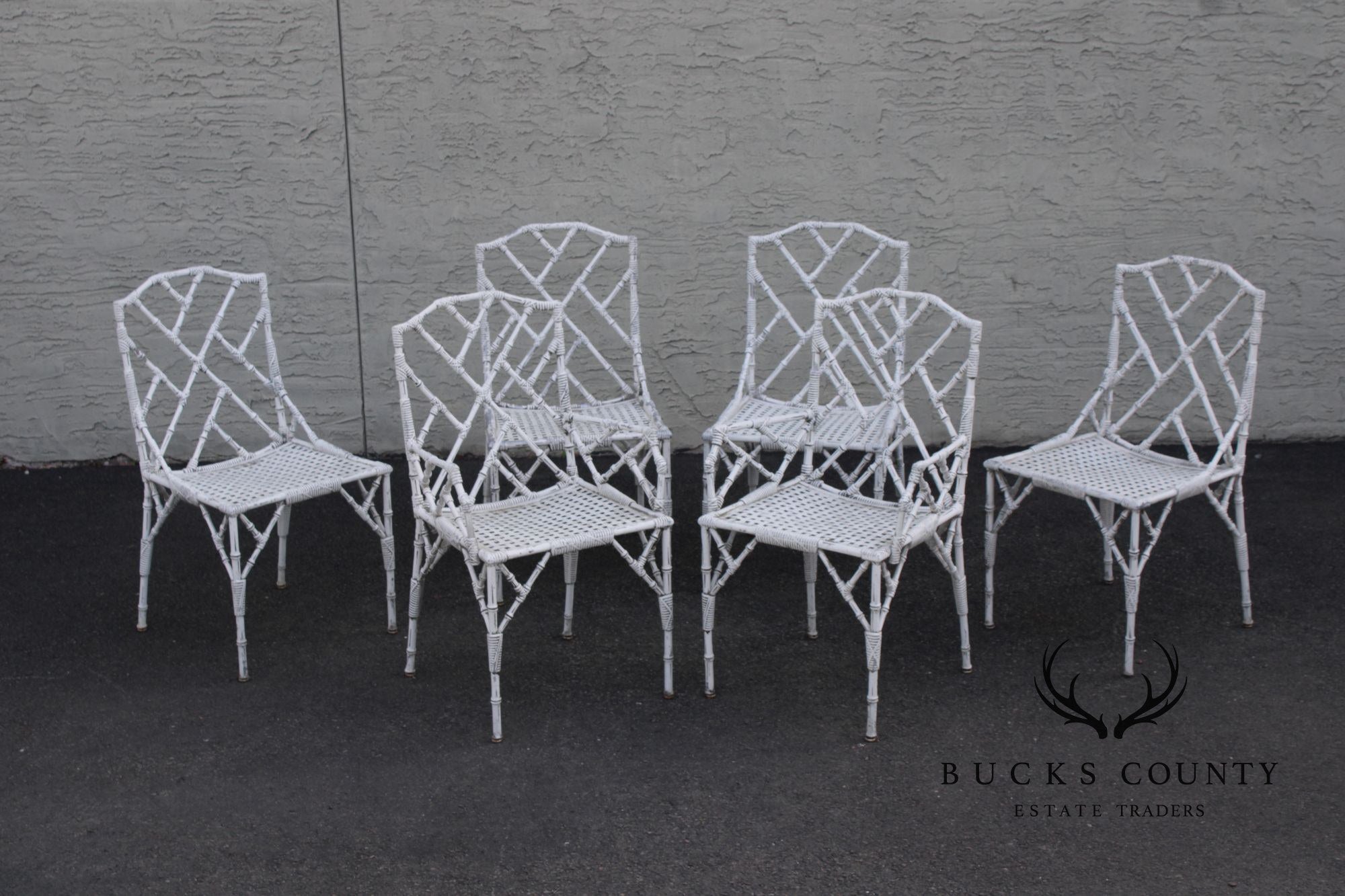 Venemen of California Faux Bamboo Cast Aluminum Patio Dining Set