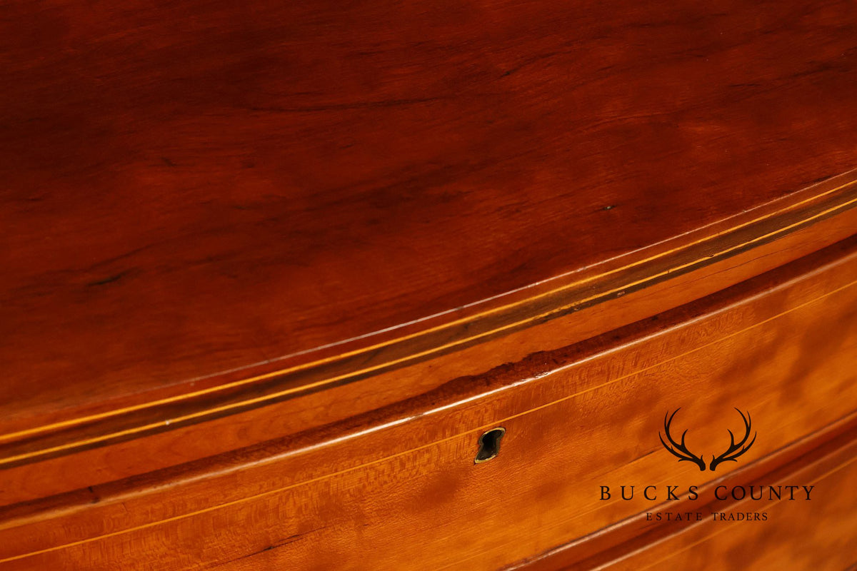 Federal Style Mahogany Bow Front Chest of Drawers