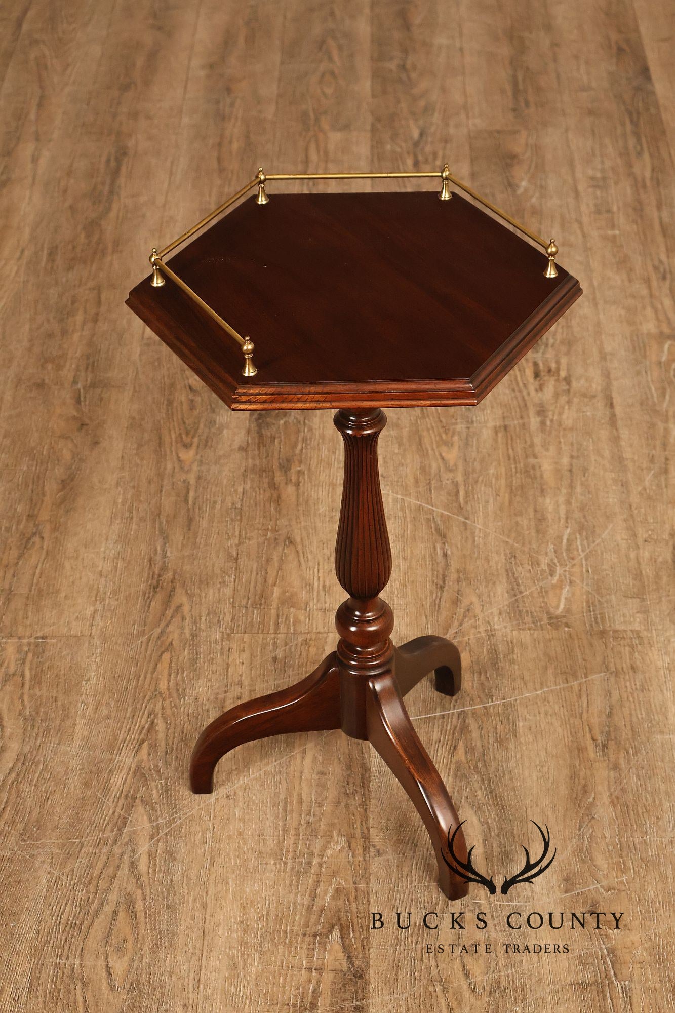 Ethan Allen Georgian Court Cherry Hexagon Side Table