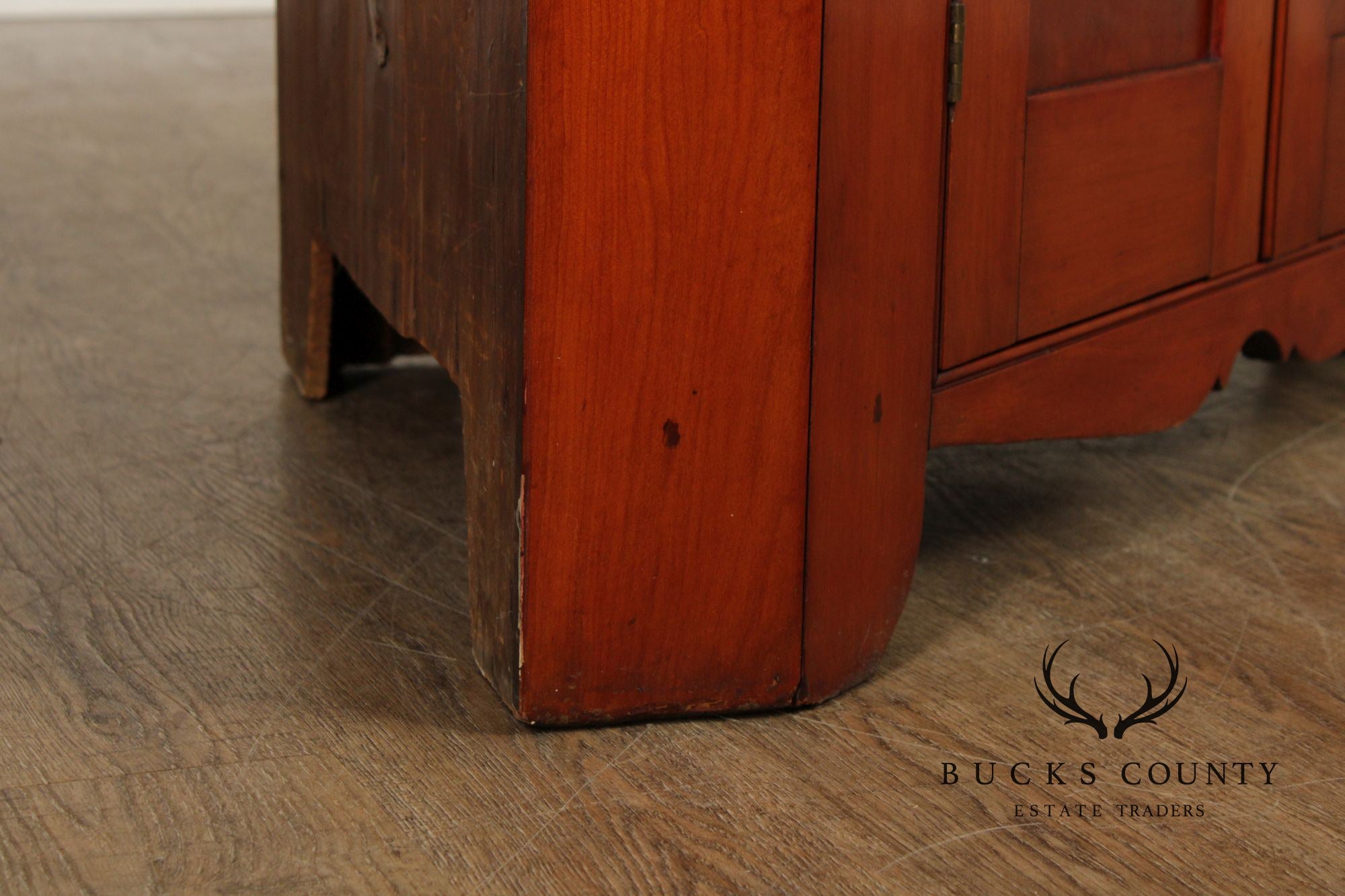 Antique American Farmhouse Cherry Corner Cabinet