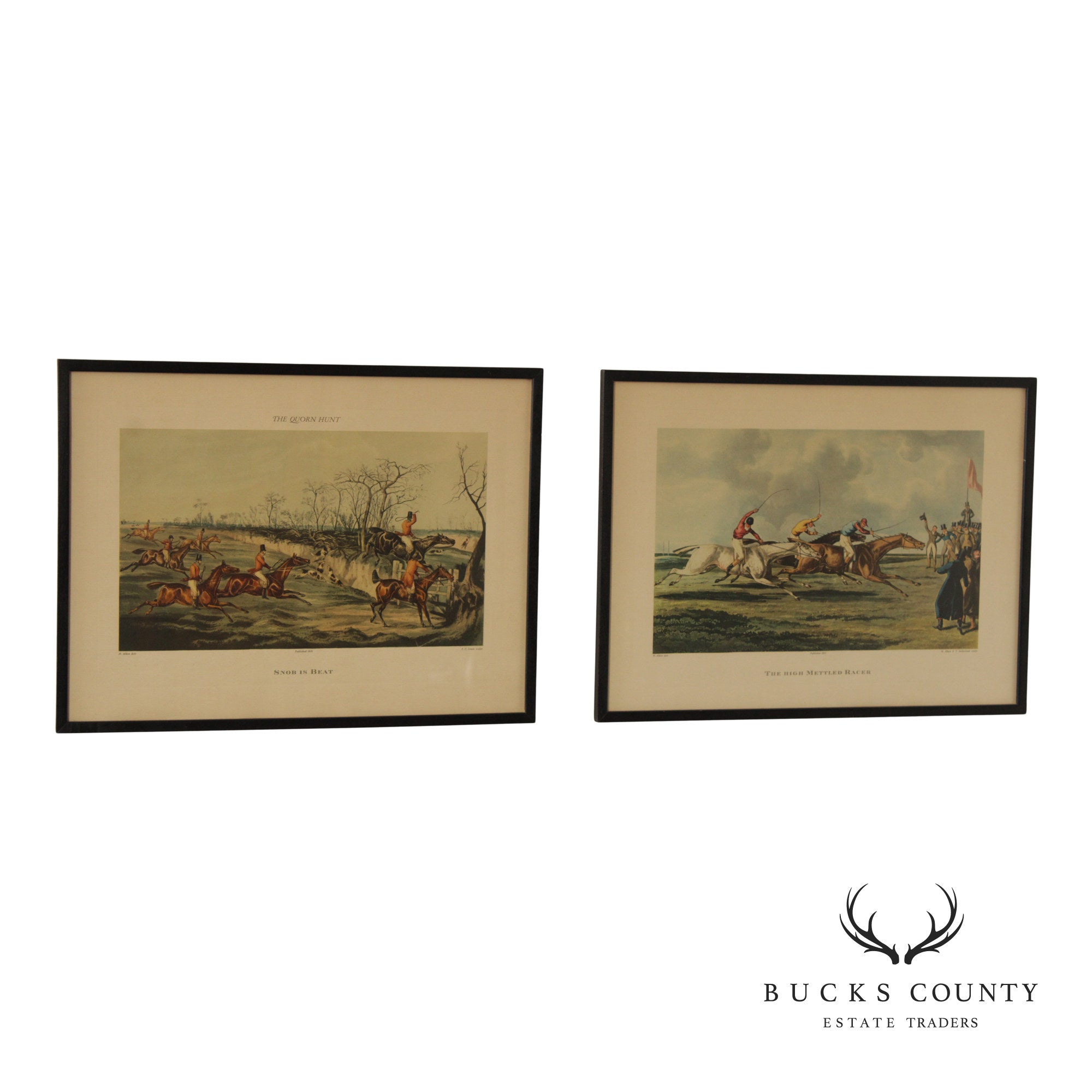 Henry Thomas Alken Vintage Pair of Framed English Hunt Prints
