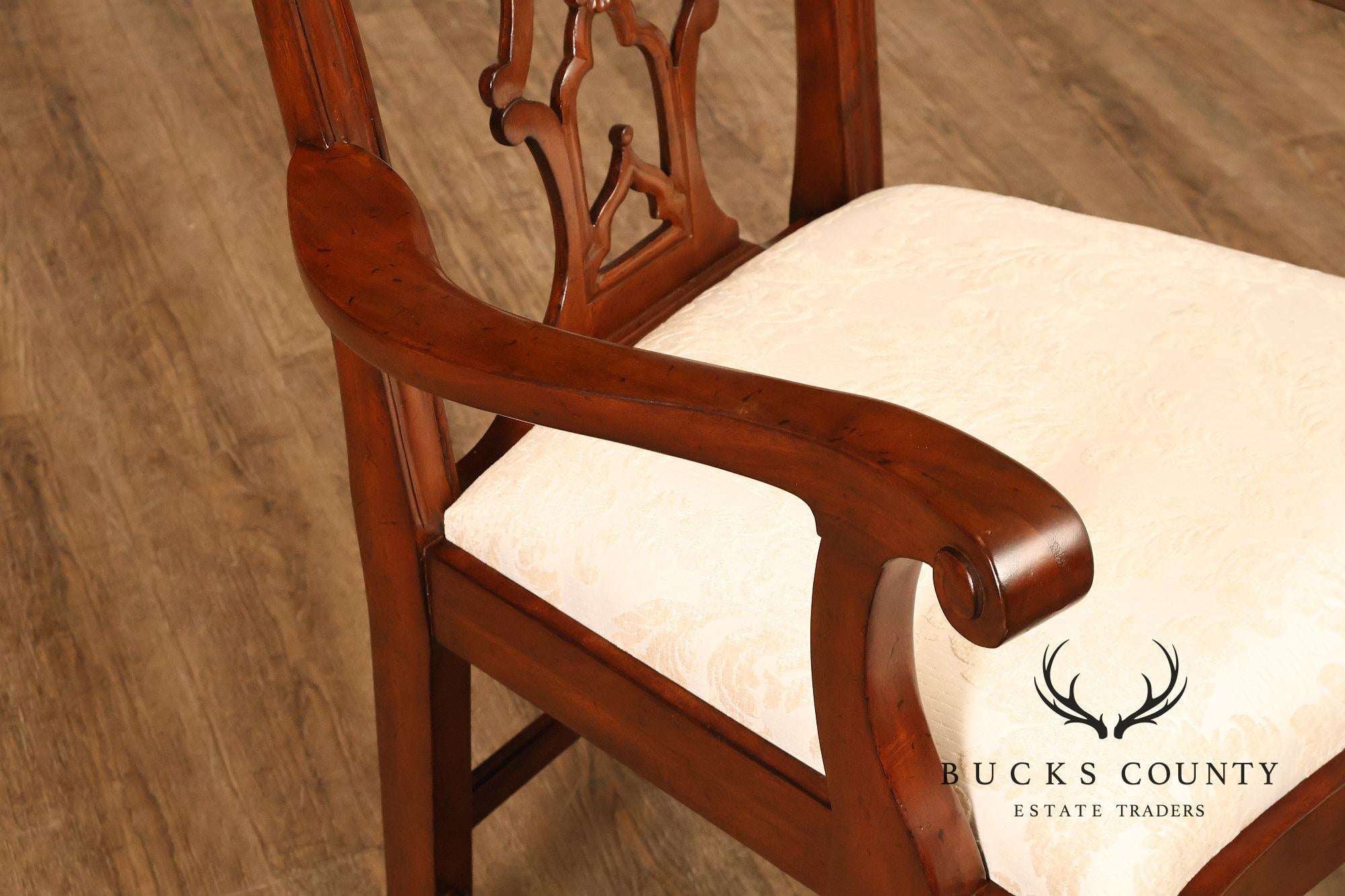 Scarborough House Chippendale Style Pair Of Mahogany Armchairs