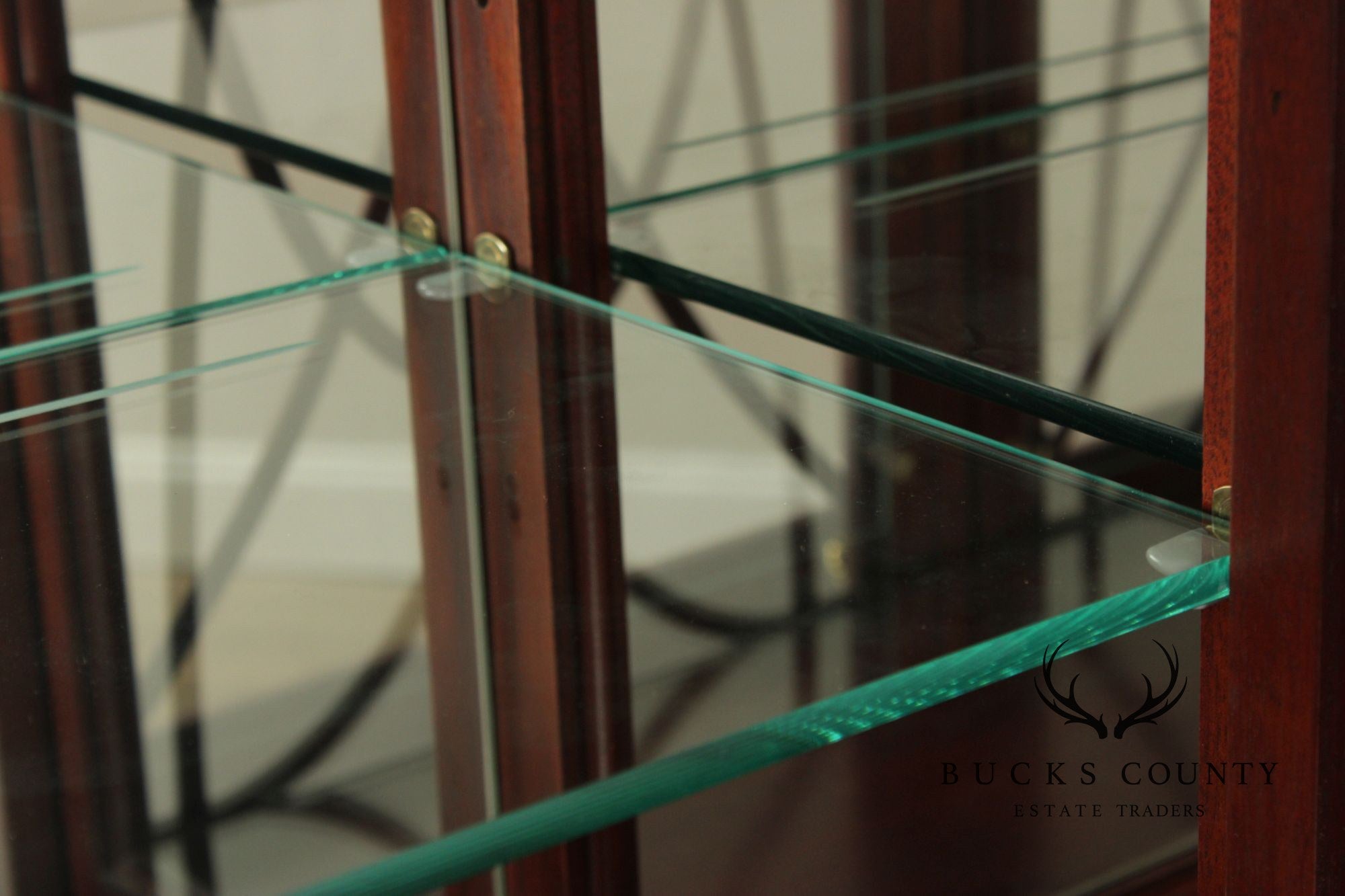 Thomasville Georgian Style Large Mahogany China Display Breakfront