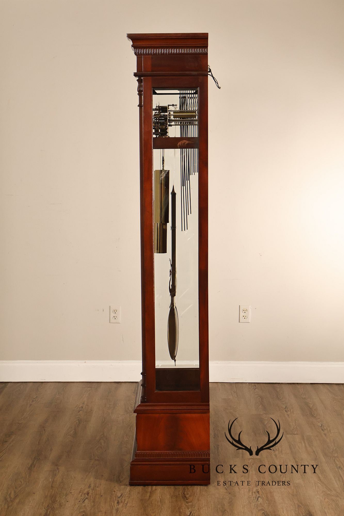 Sligh Dorset Flame Mahogany Grandfather Clock