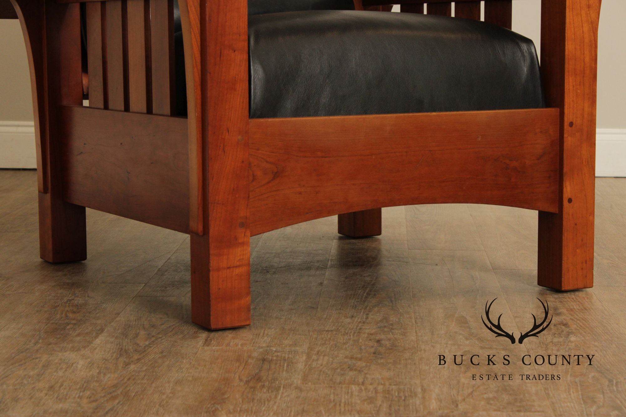 Stickley Mission Collection Bow Arm Morris Chair and Ottoman