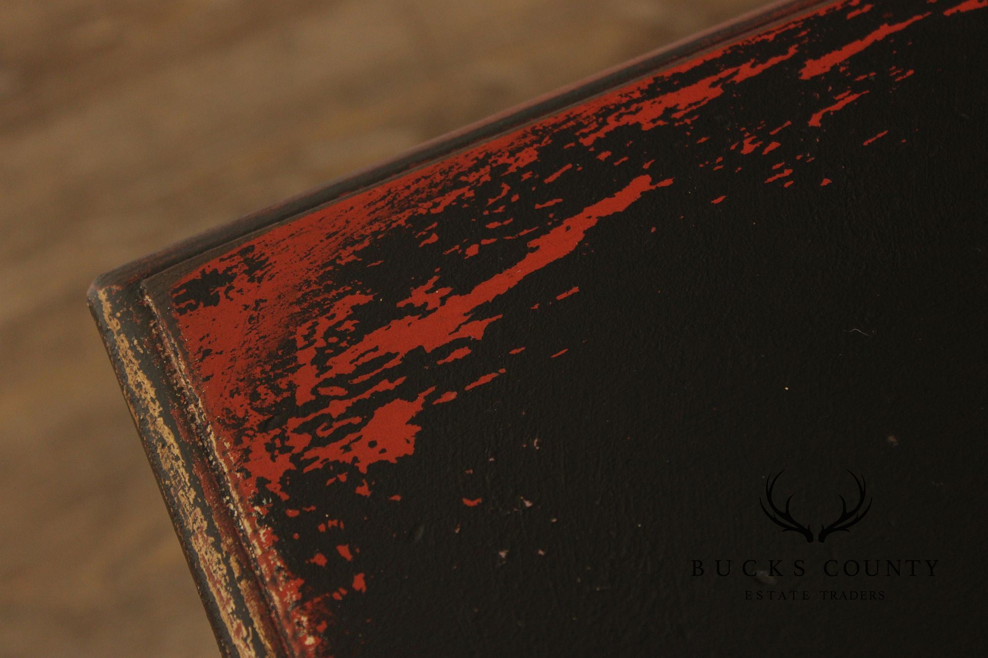 Rustic Distress Painted Storage Coffee Table