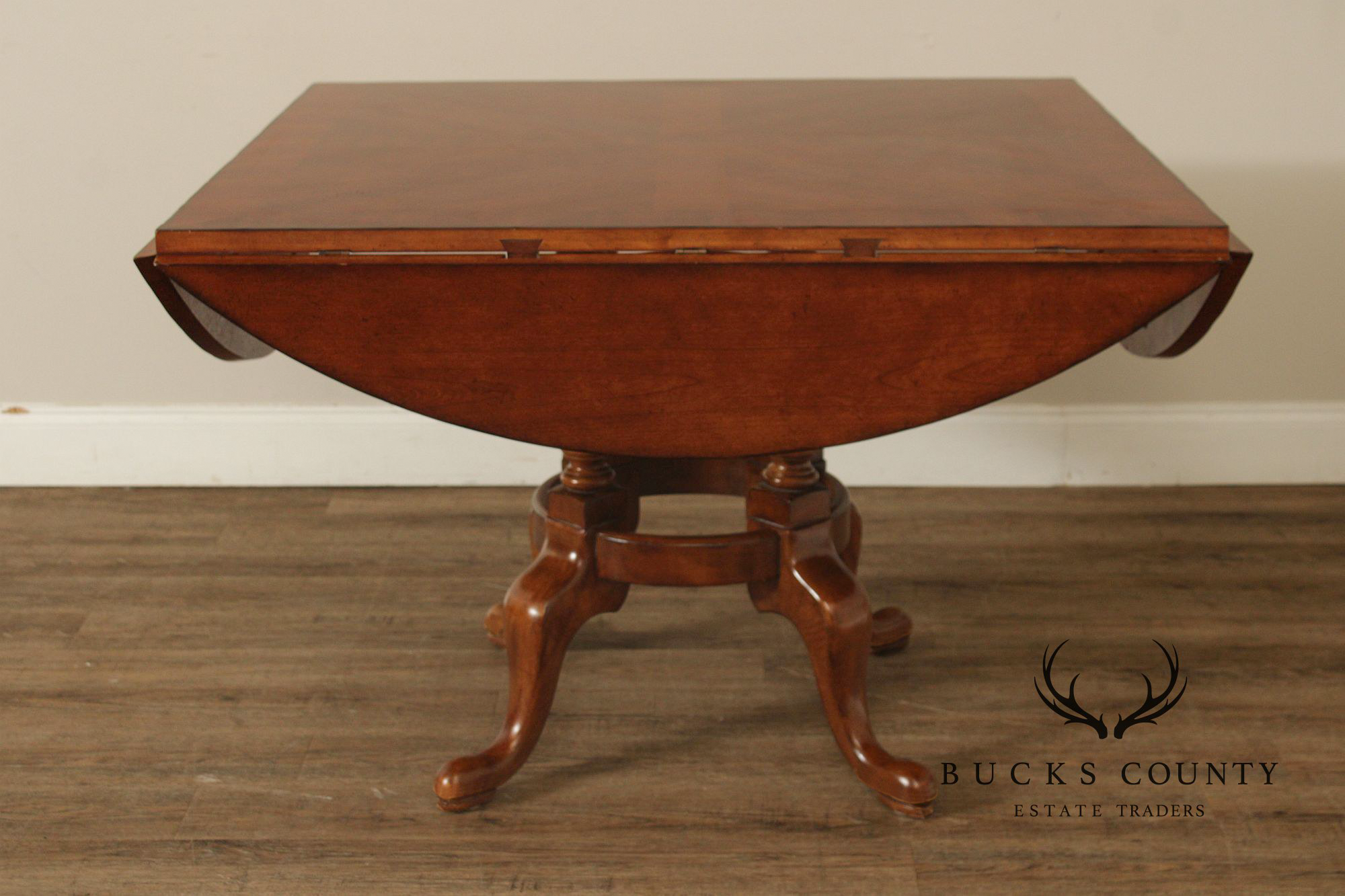 Century Furniture Mahogany Drop-Leaf Game Table