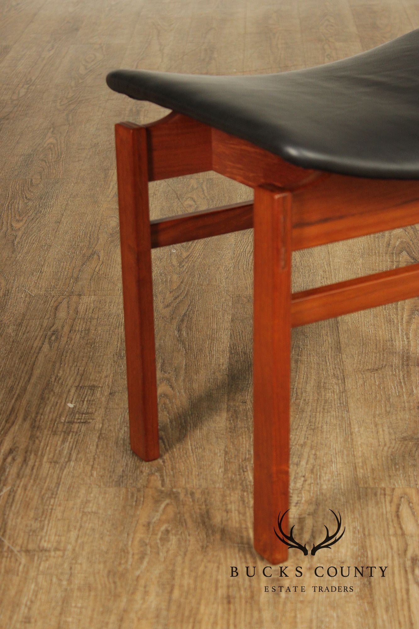 Mid Century Danish Teak Floating Seat Stool By Inger Klingenberg For France & Søn