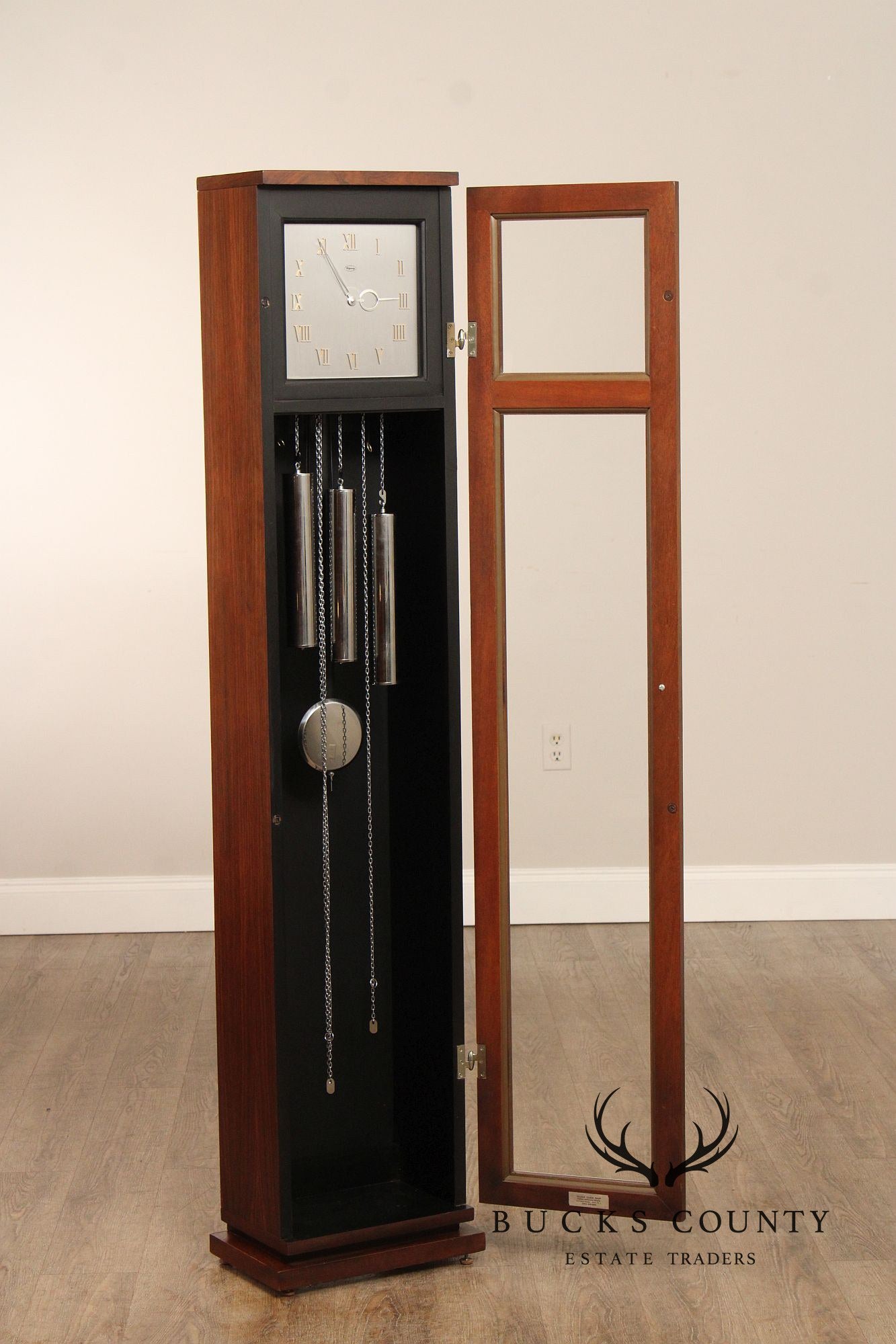 Ridgeway 1970's Modern Rosewood Grandfather Clock