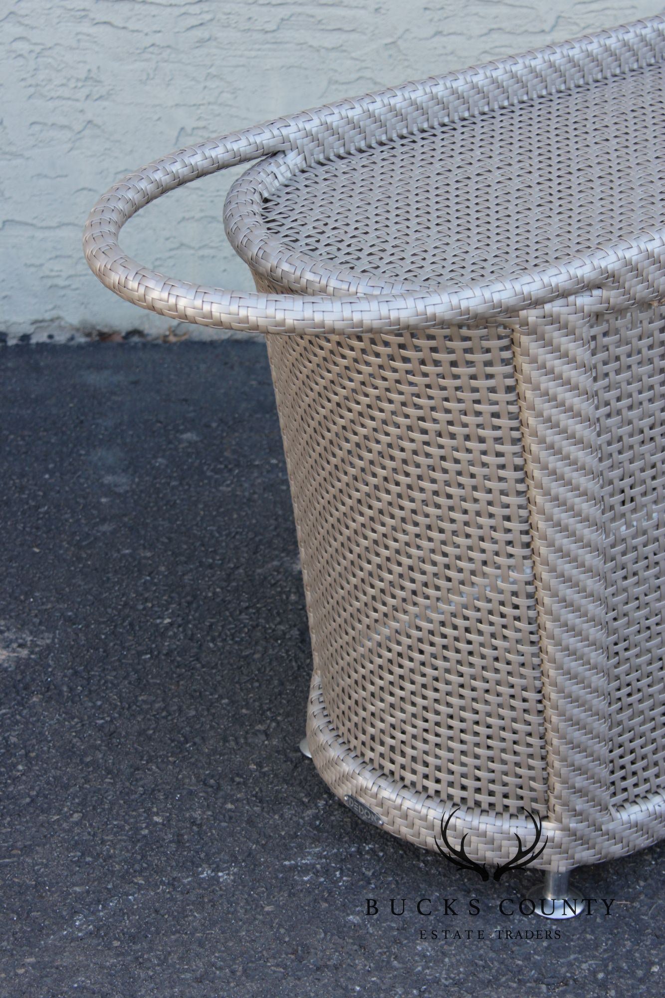 Dedon Contemporary Outdoor Patio Bar Cart