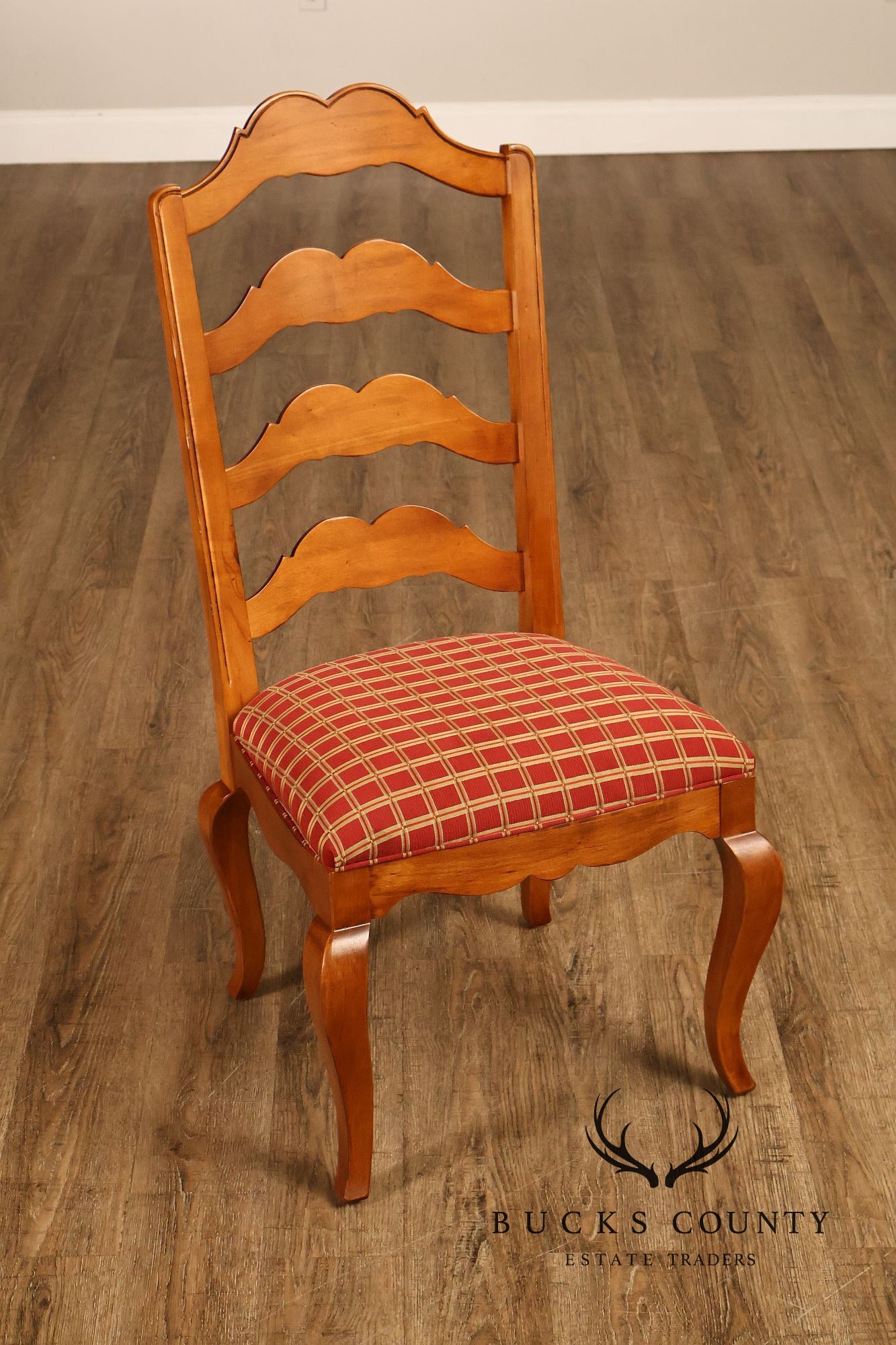 Ethan Allen Legacy Collection Set Of 10 Maple French Country Ladder Back Dining Chairs