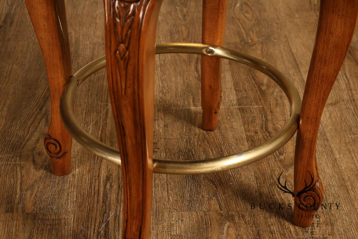 Fremarc Designs Set Of 4 Cane Back Swivel Barstools