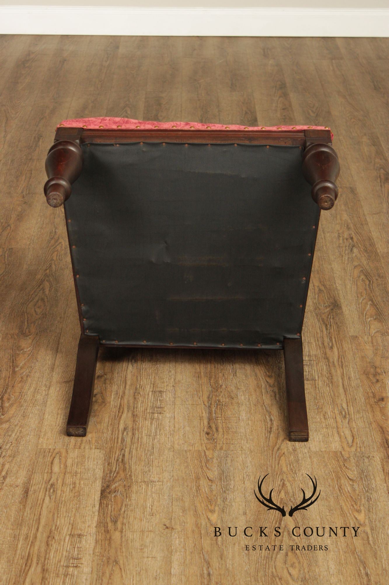 Antique American Gothic Revival Throne Chair