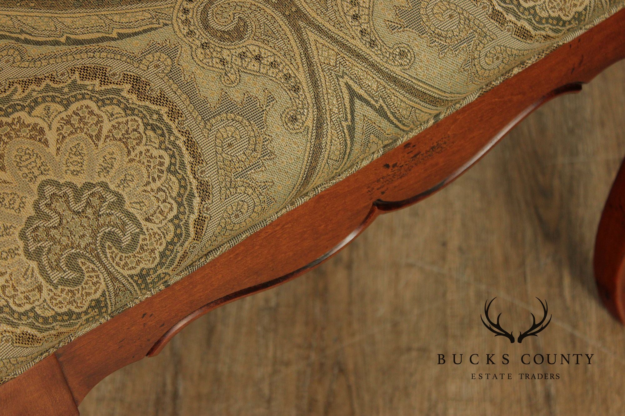 Hickory White Italian Provincial Set Of Eight Upholstered Dining Chairs