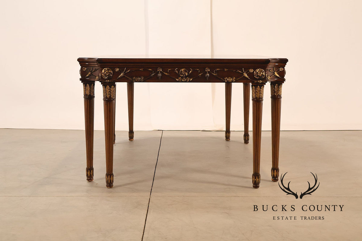 E J Victor Newport Collection Neoclassical Style Mahogany Dining Table With Two Leaves
