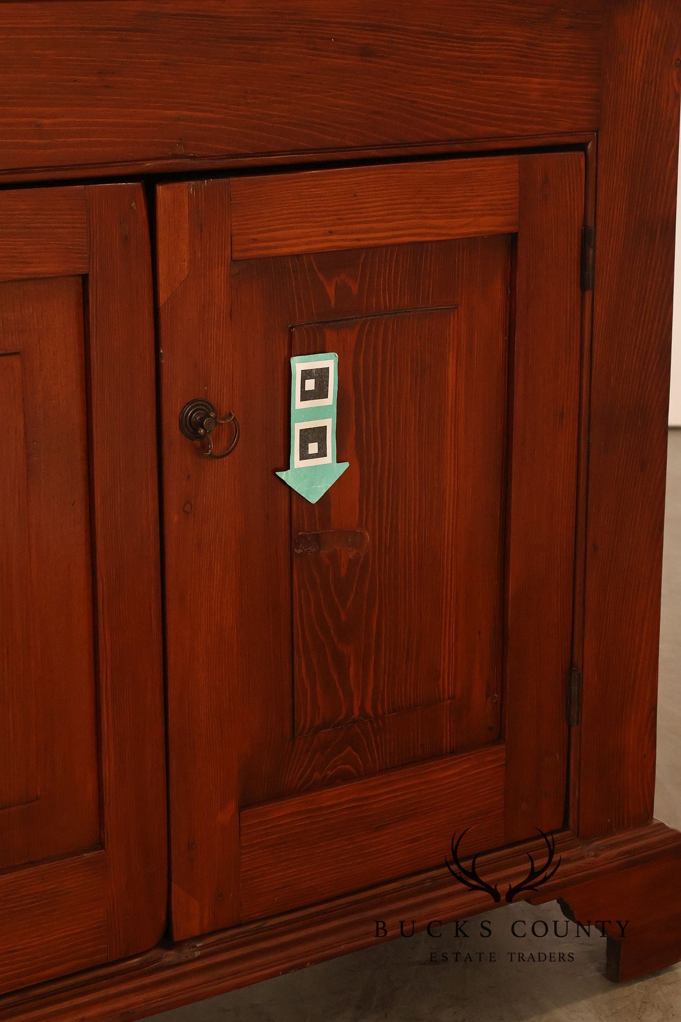 Antique Primitive American Pine Two Piece Pantry Cupboard