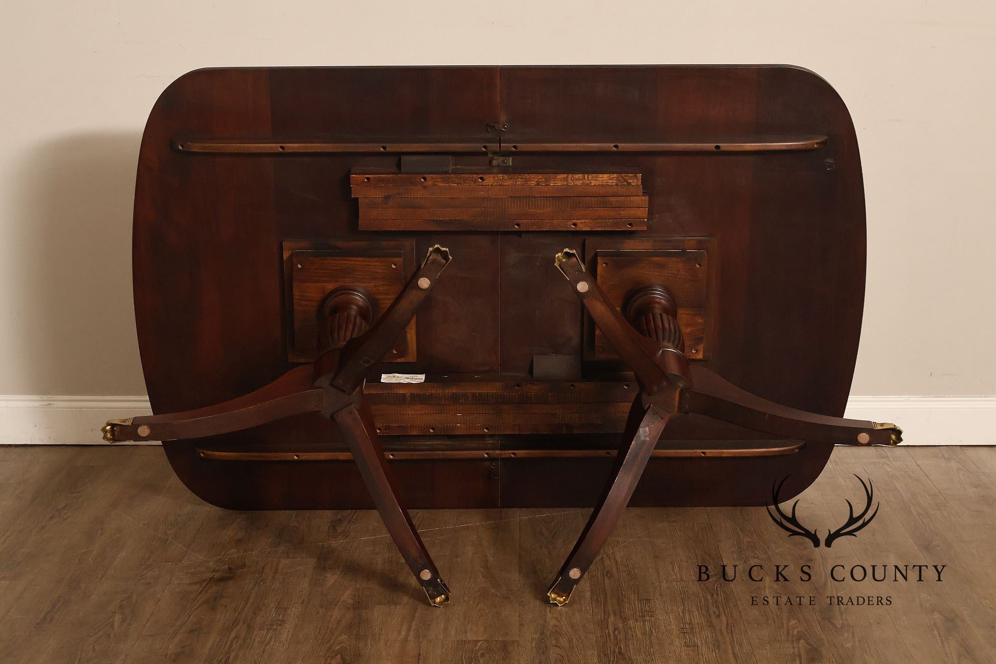 Henkel Harris Double Pedestal Mahogany Dining Table
