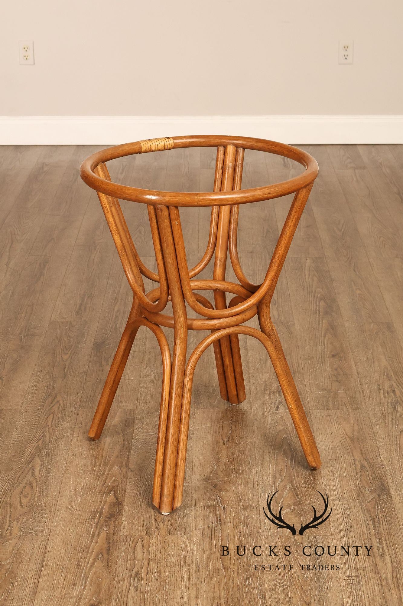 Boho Chic Round Glass Top Rattan Bistro Table