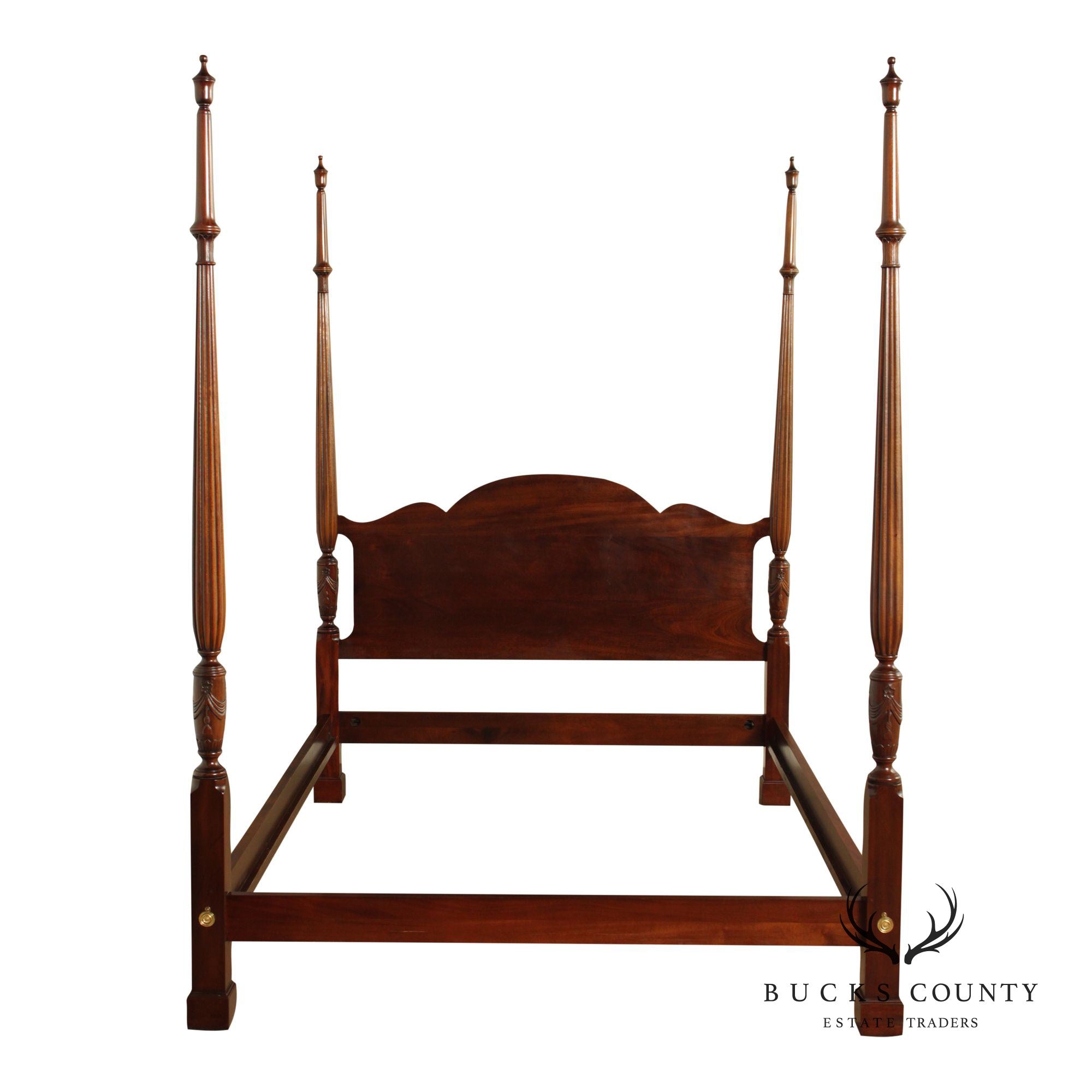 Mahogany Queen Size Four Poster Bed
