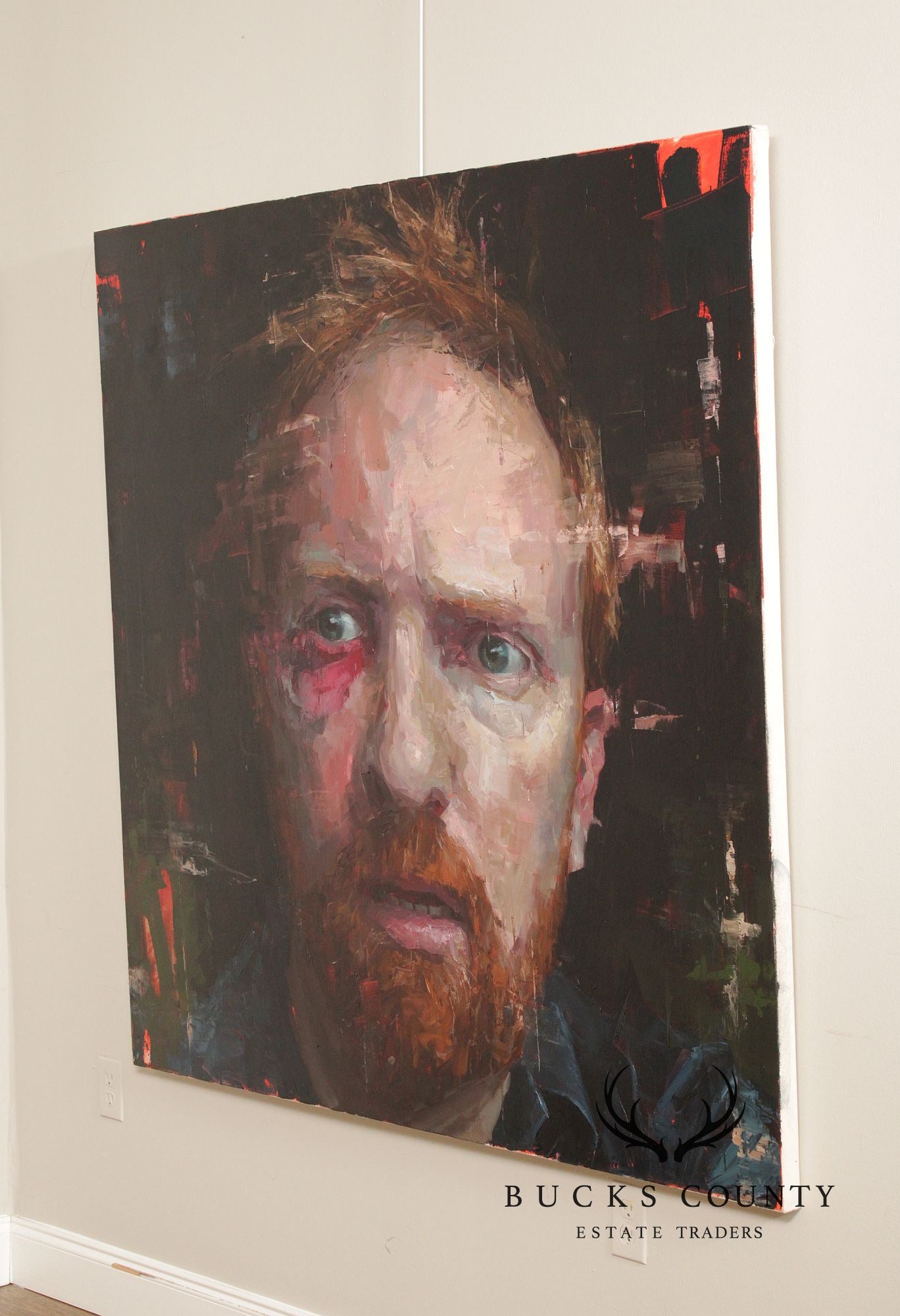 Aron Belka Oil on Canvas, 'Self Portrait'