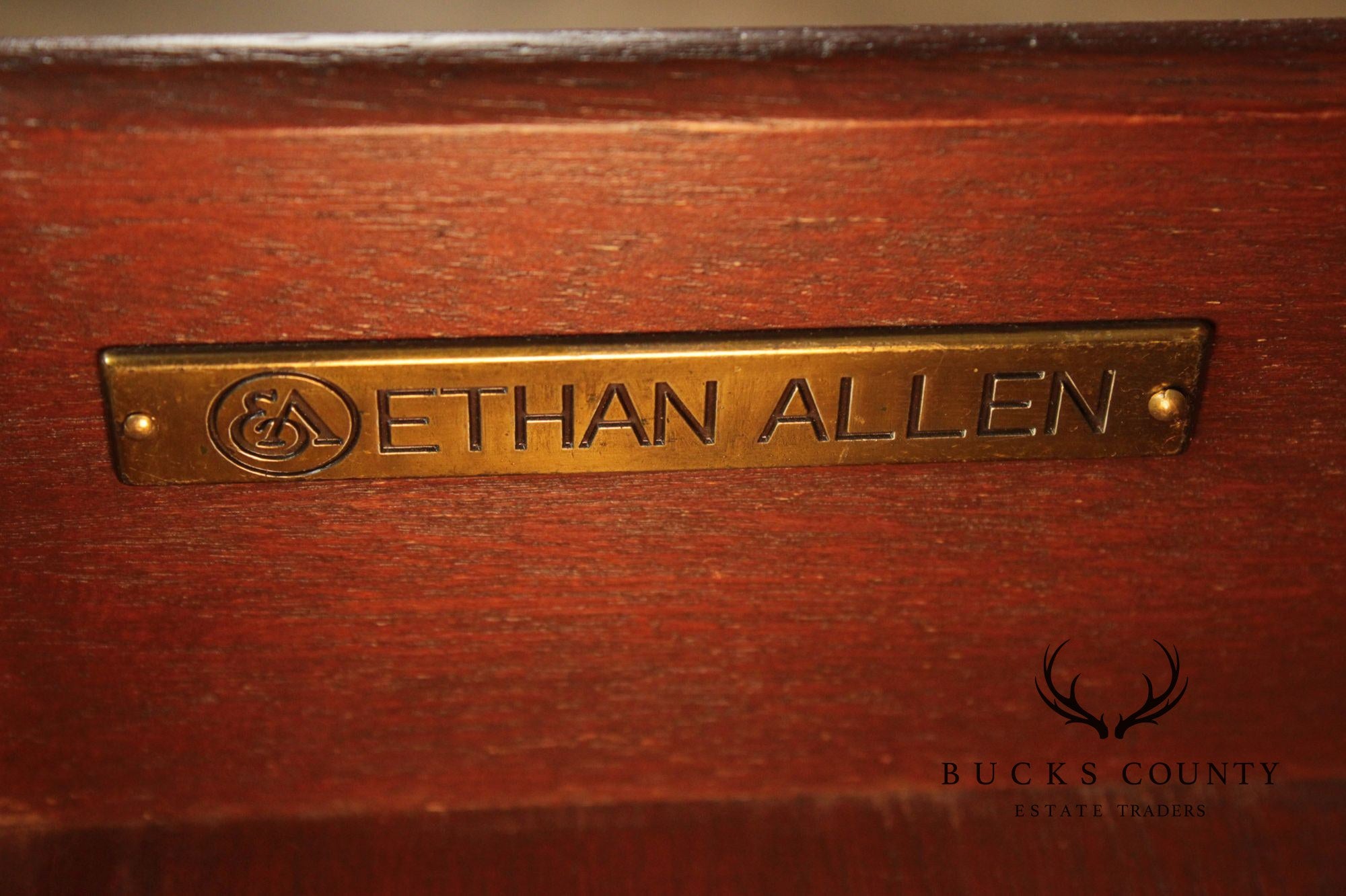 Ethan Allen Townhouse Collection Burlwood Bombe Chest